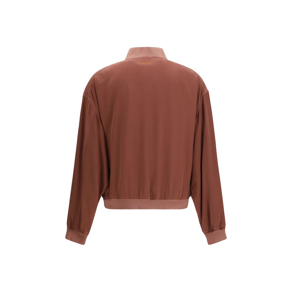 Versace Bordeaux Silk Bomber