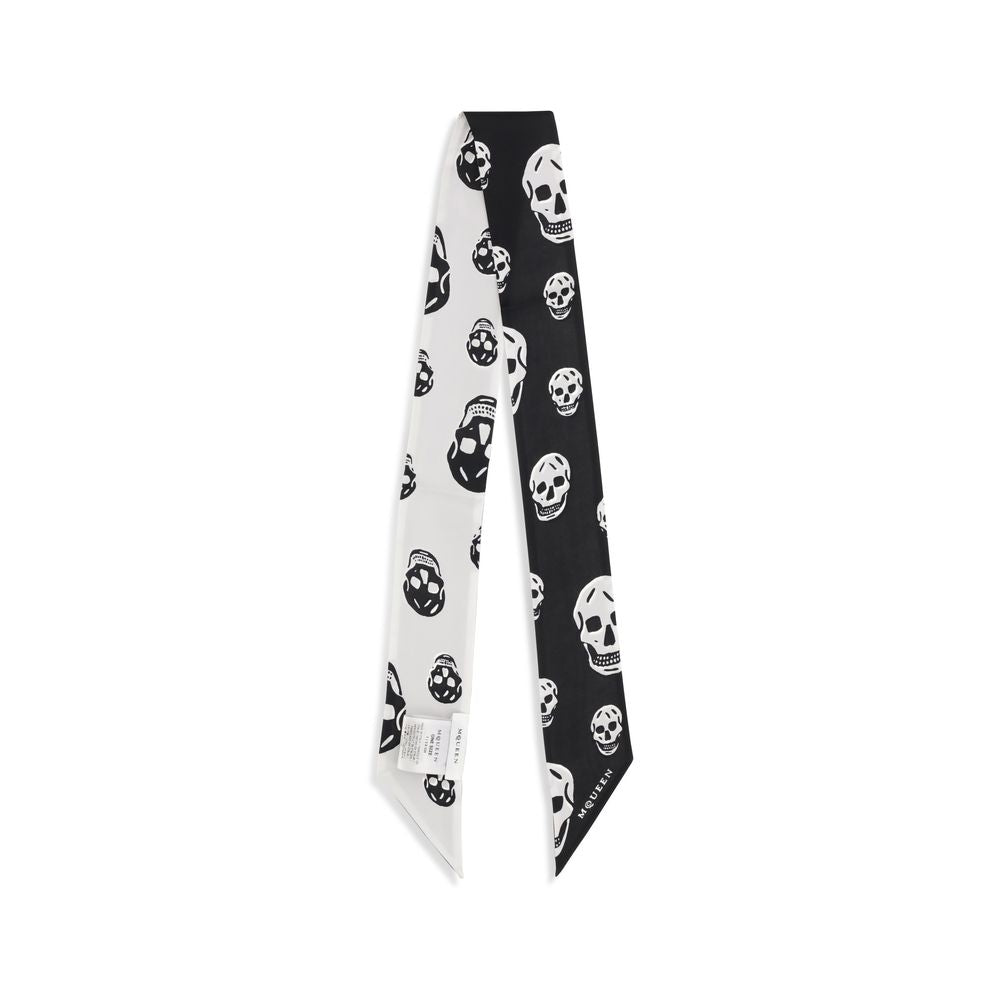 Alexander McQueen Black Silk Scarf