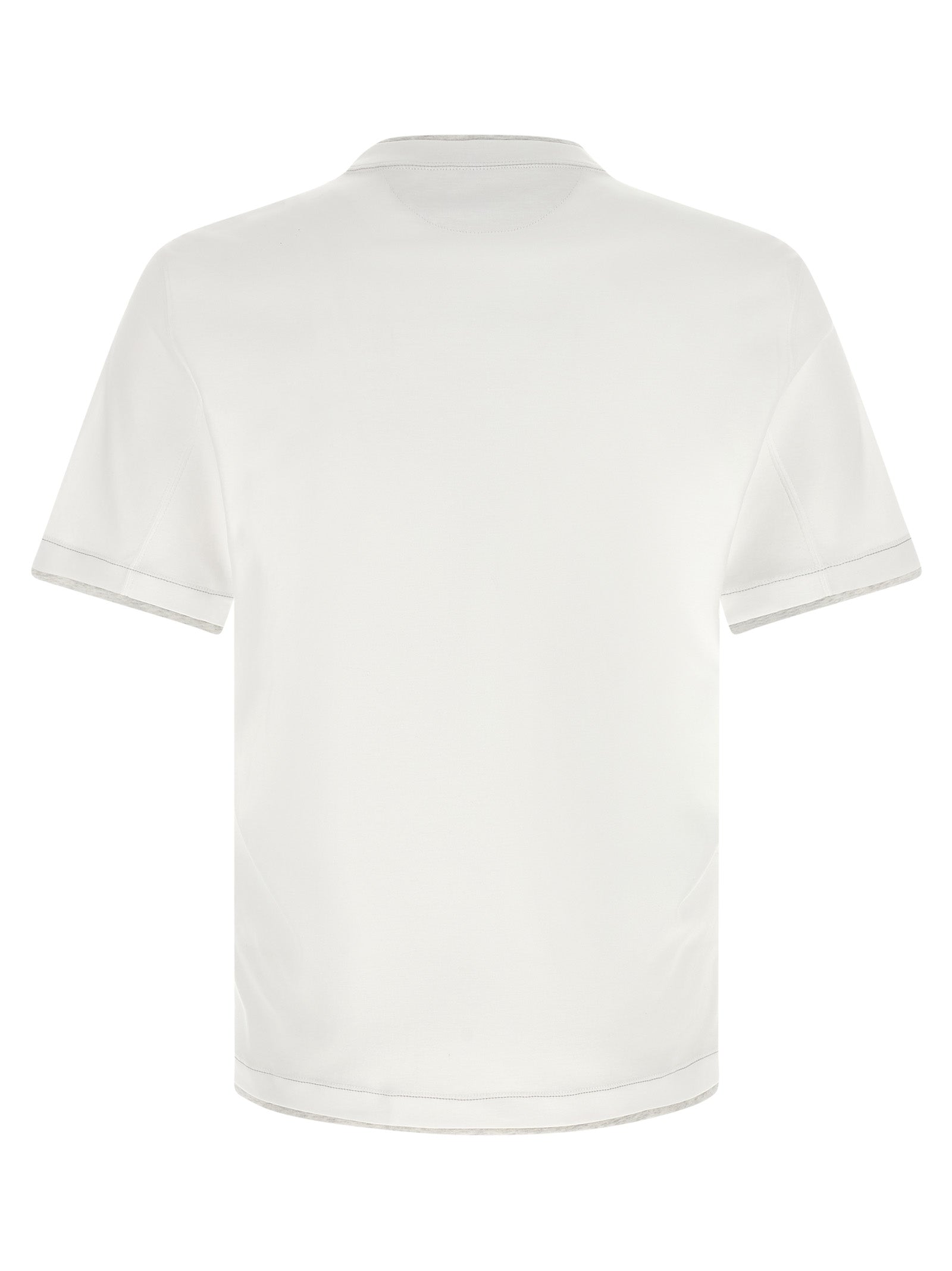 Brunello Cucinelli White Cotton T-Shirt