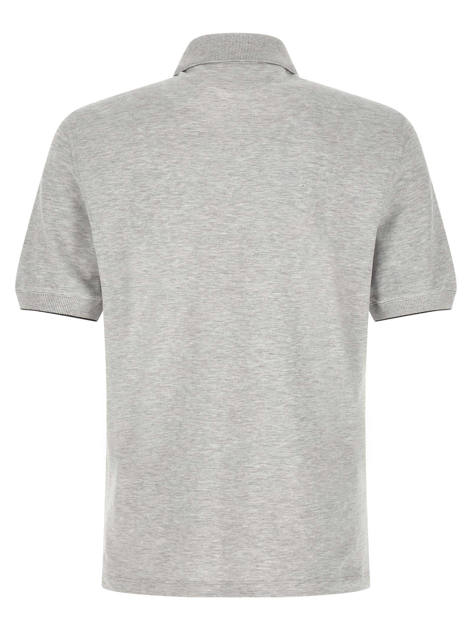 Brunello Cucinelli Gray Cotton Polo Shirt
