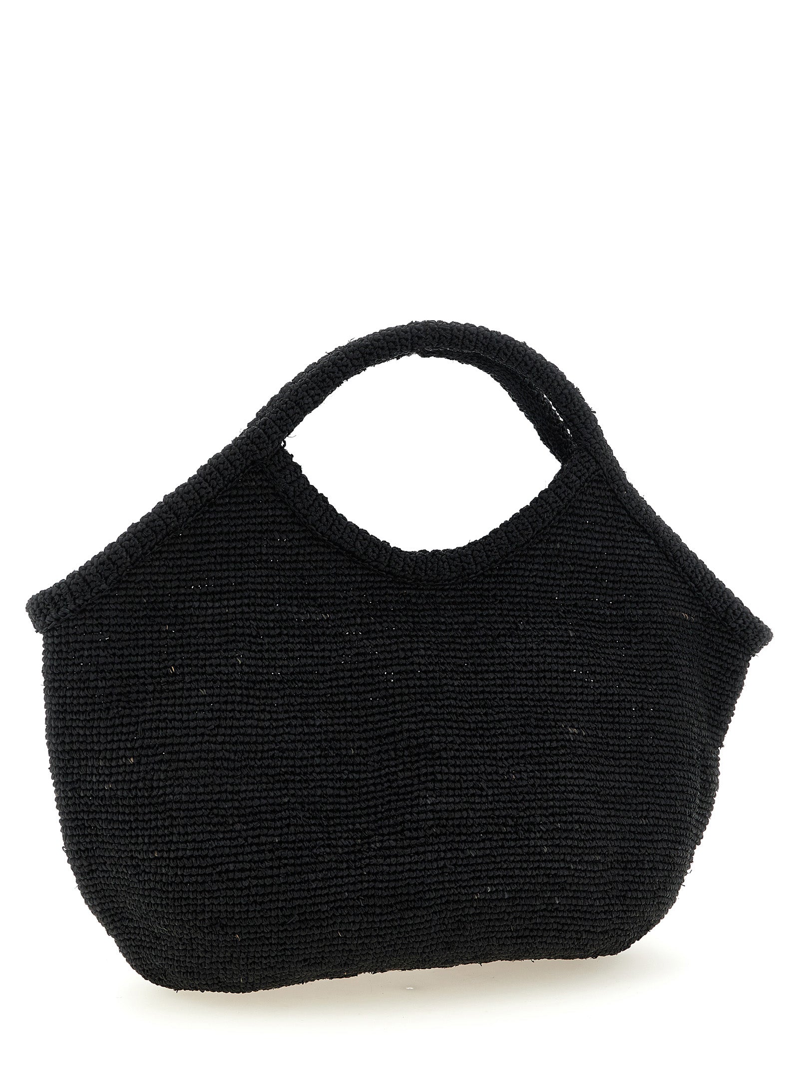 Ibeliv Black Raffia Tote Bag
