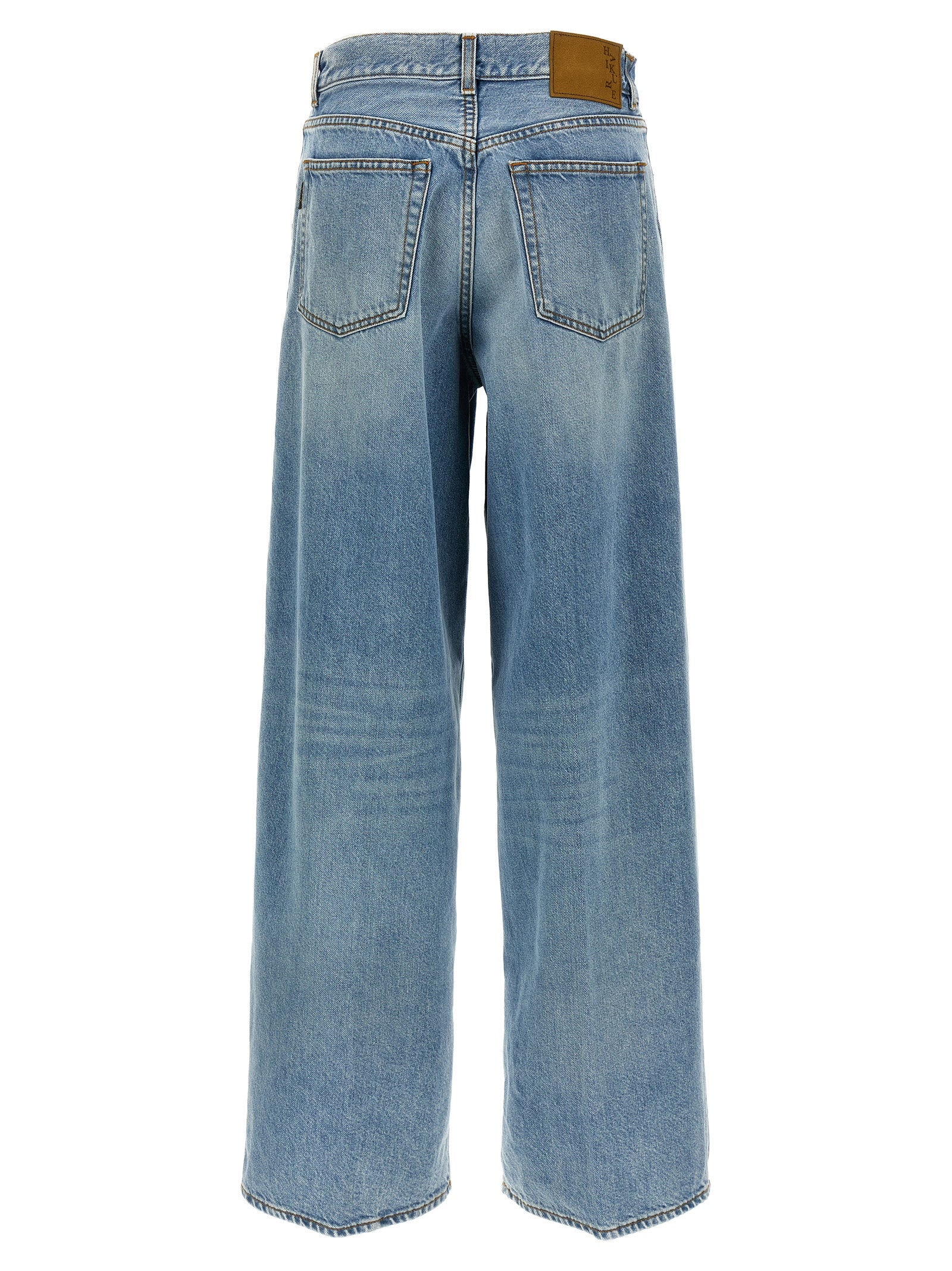 Haikure Blue Cotton Straight-Leg Jeans