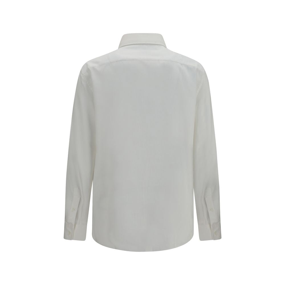 Brunello Cucinelli White Cotton Dress Shirt