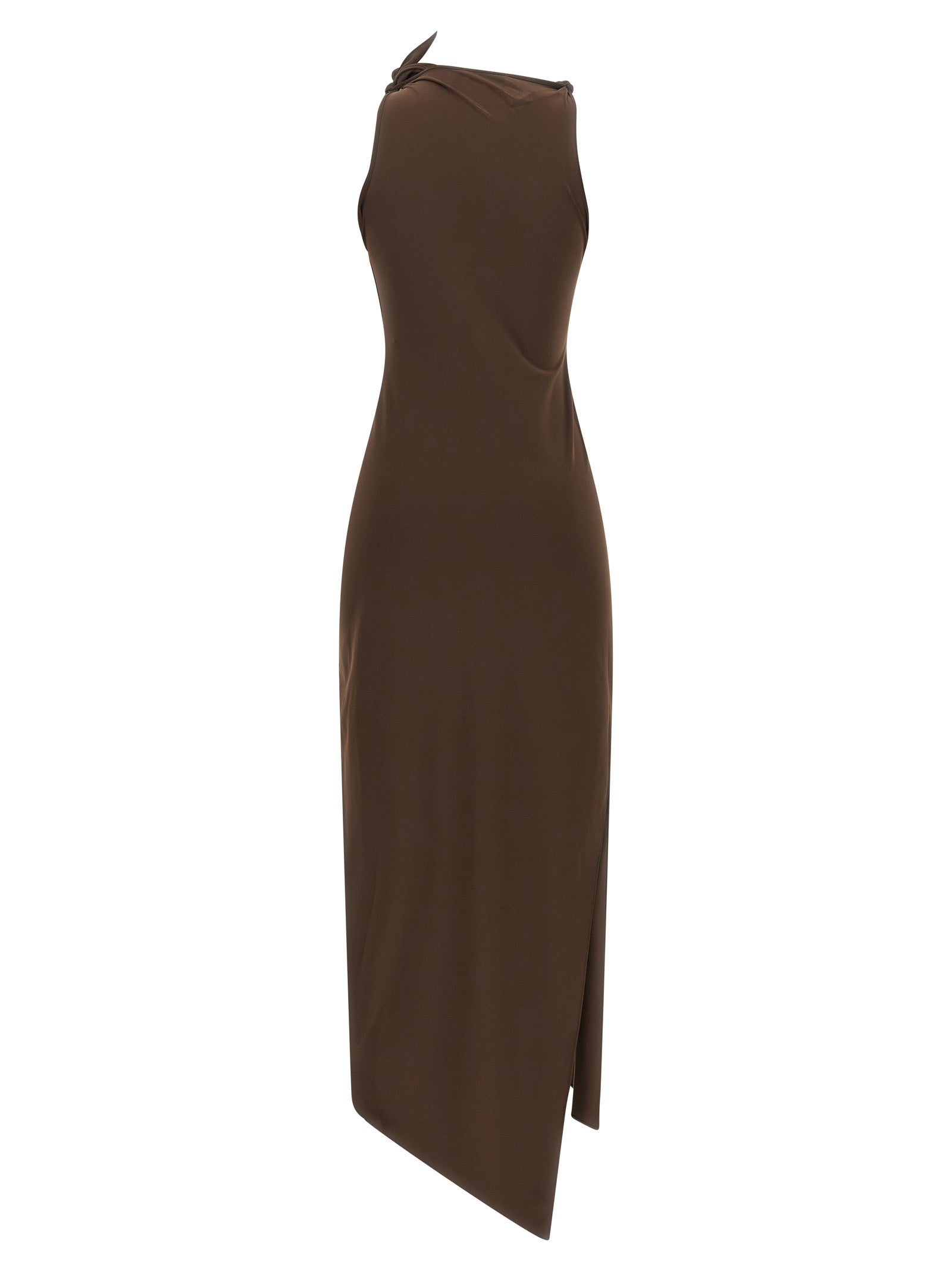 Coperni Brown Recycled Polyamide Long Dress