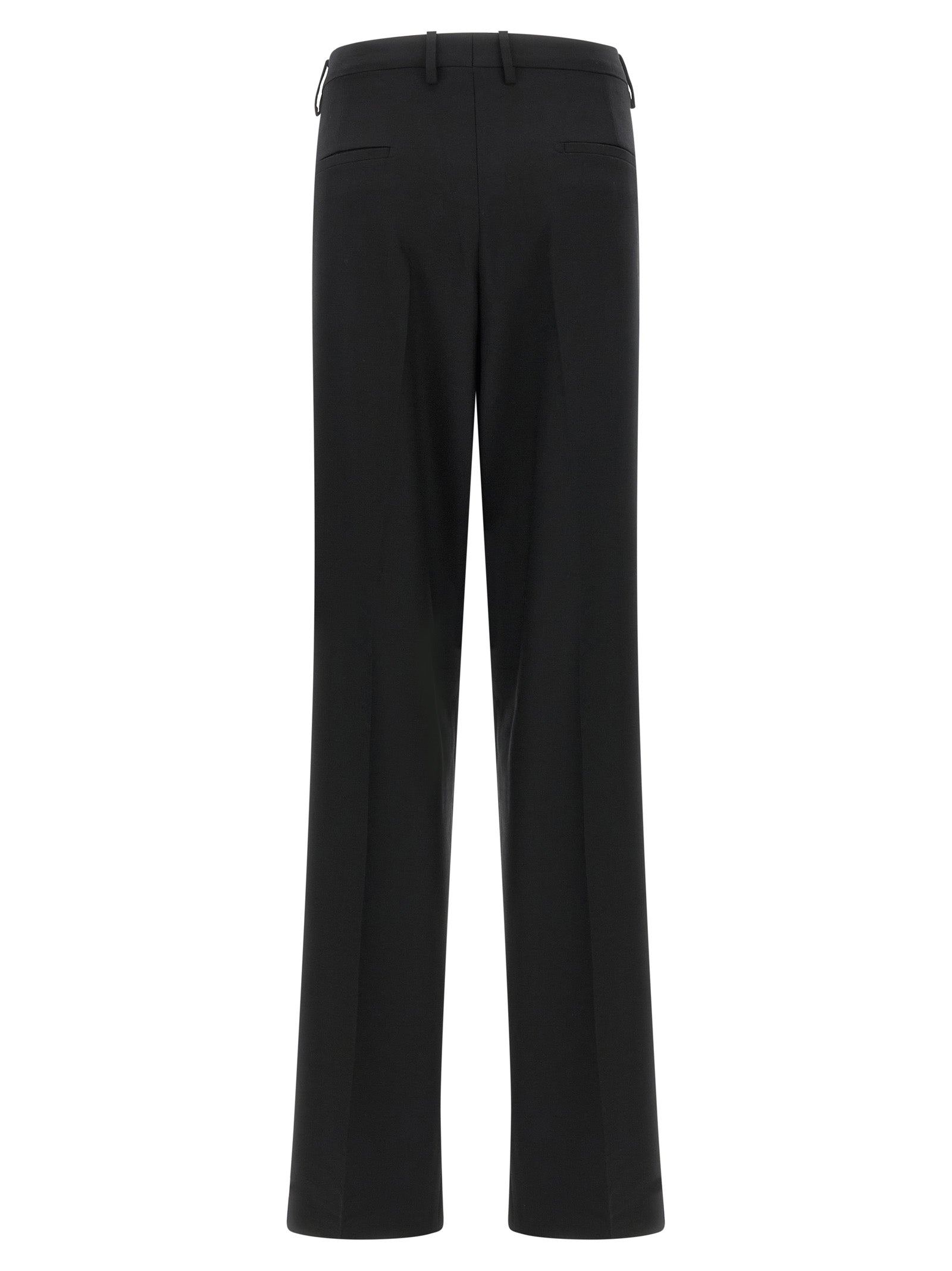 Tagliatore Black Polyester Dress Pants