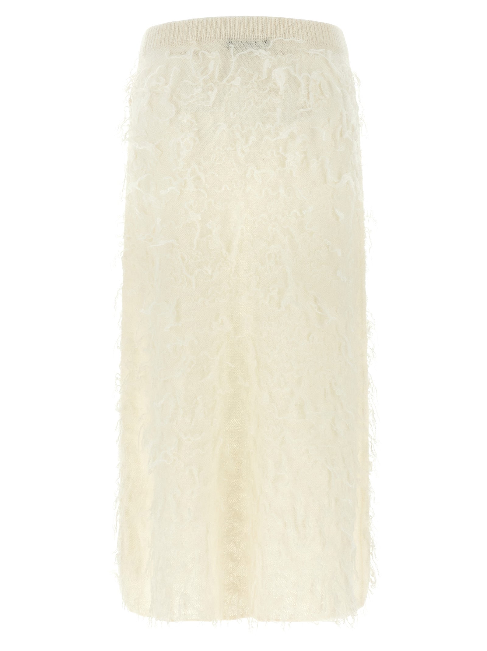 Fabiana Filippi White Fabric Midi Skirt
