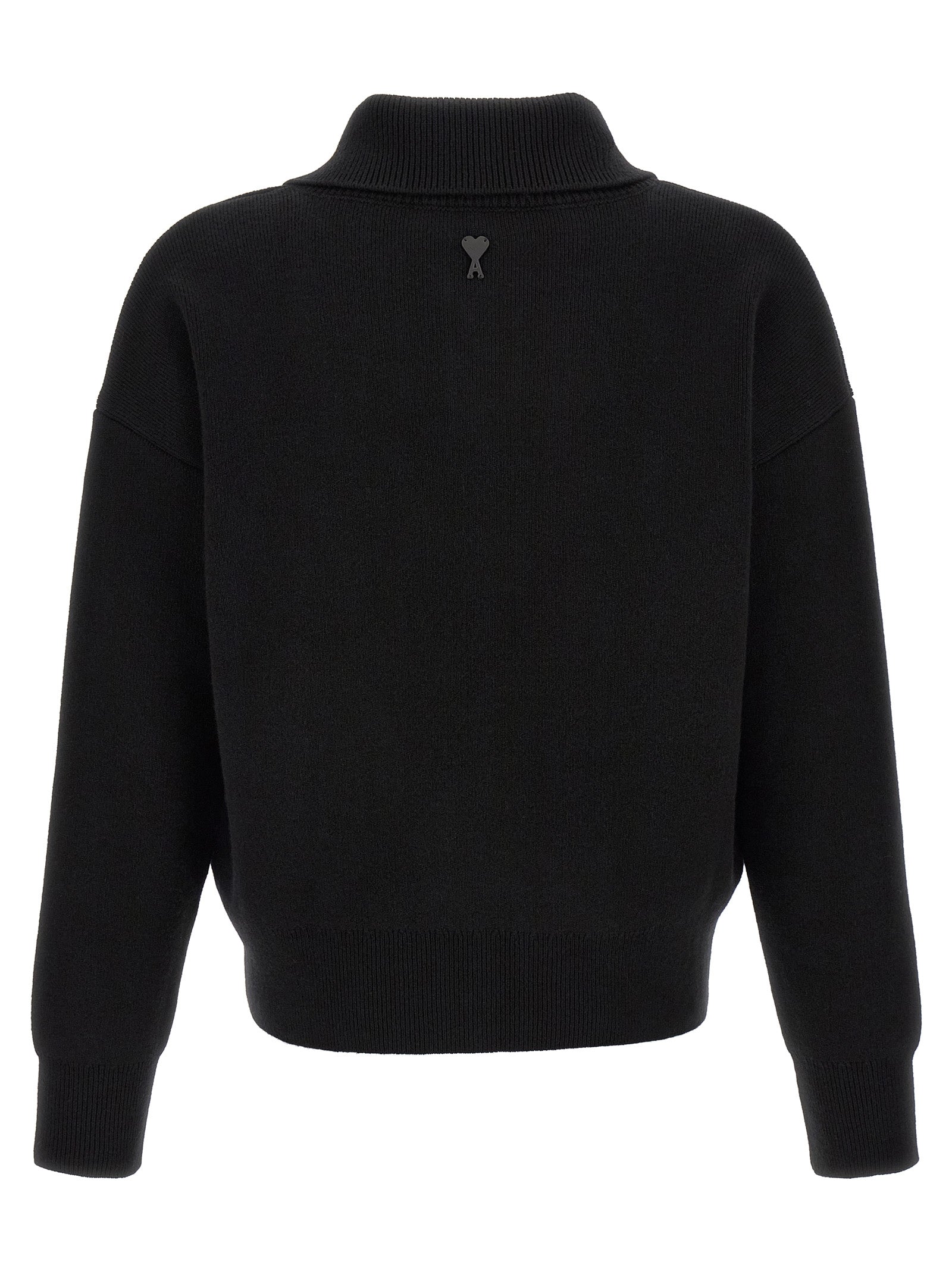 Ami Paris Black Wool Cardigan