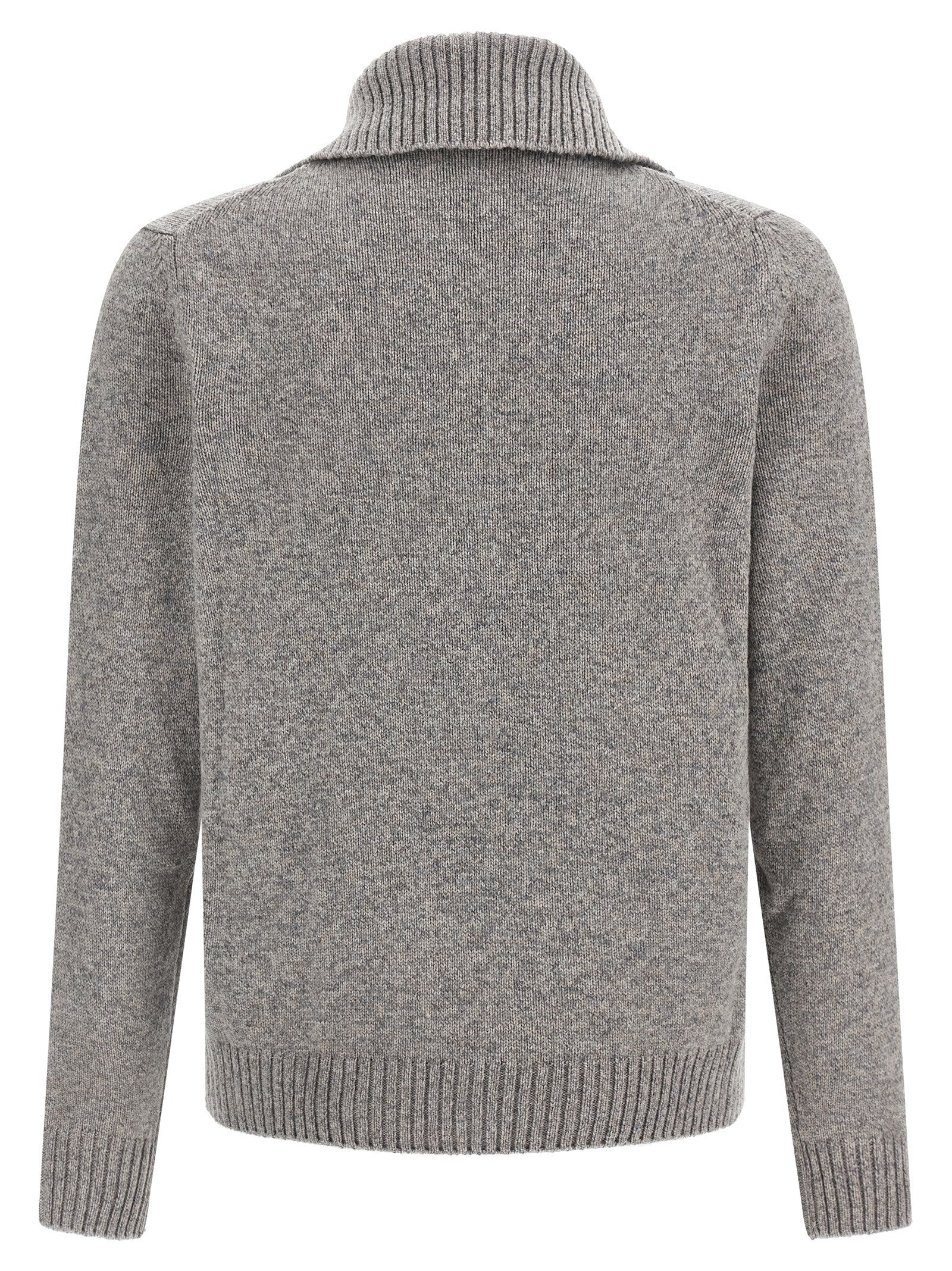 ZANONE Gray Virgin Wool Cardigan