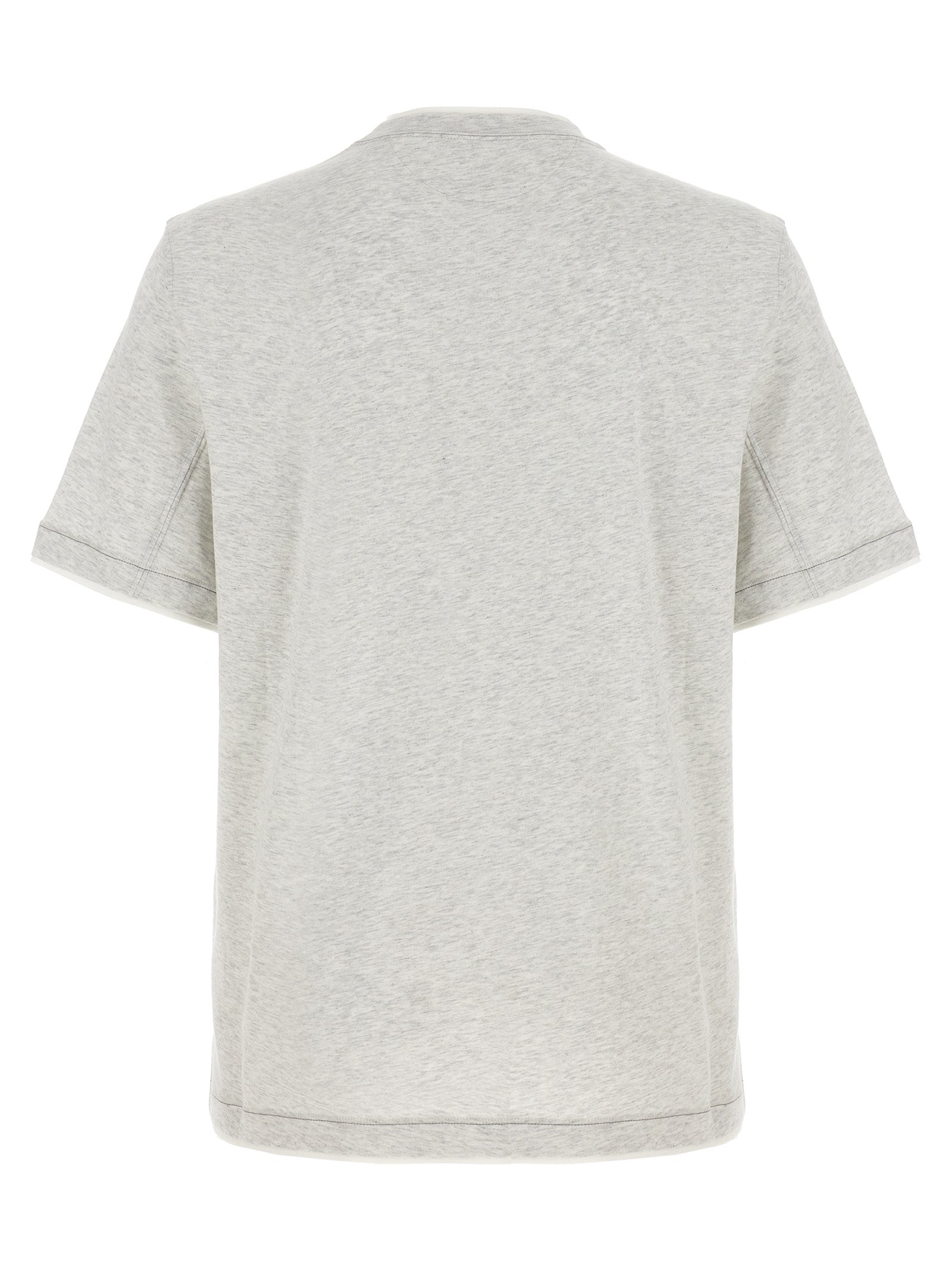 Brunello Cucinelli Gray Cotton T-Shirt