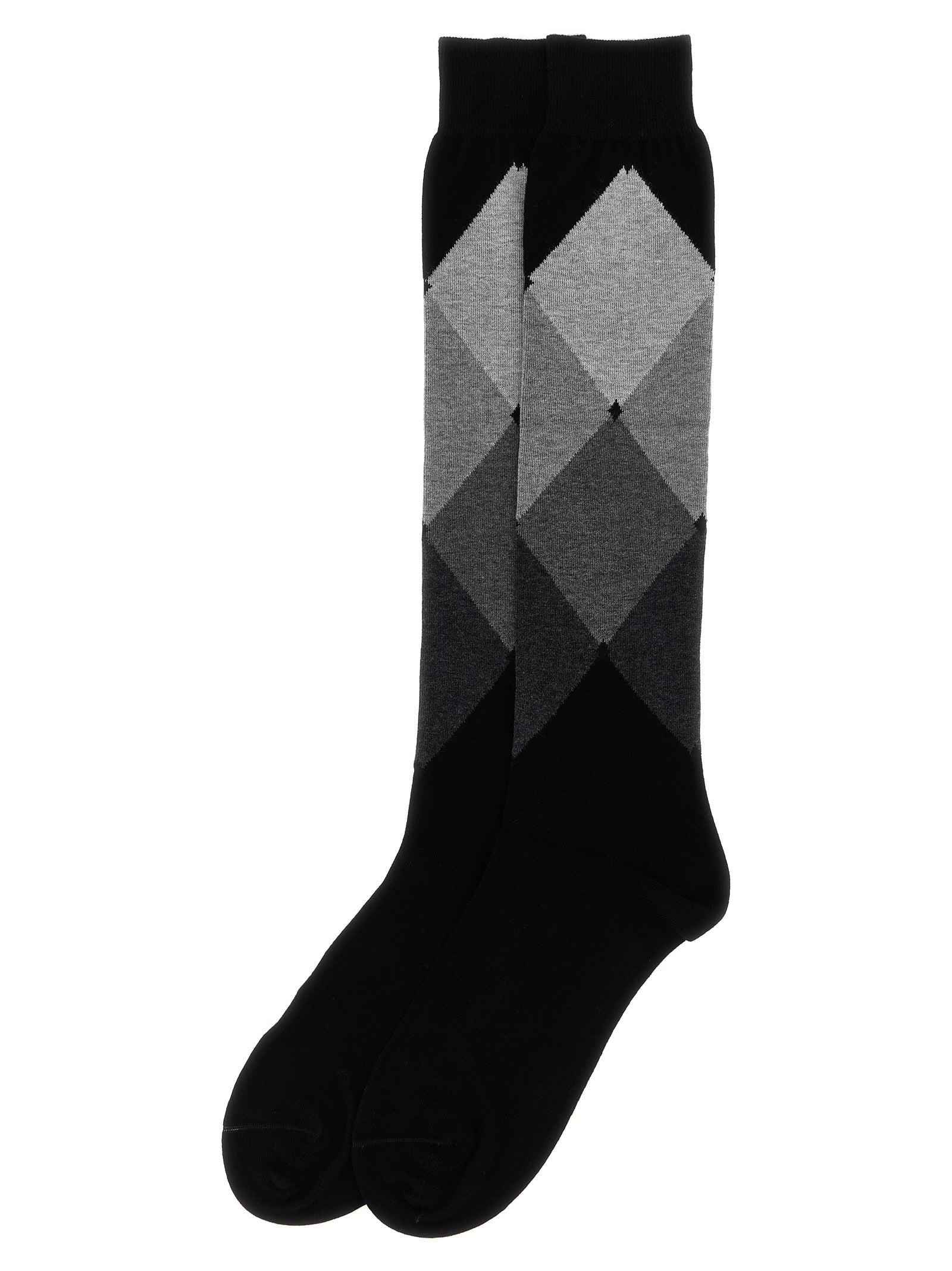 Ballantyne Black Cotton Socks