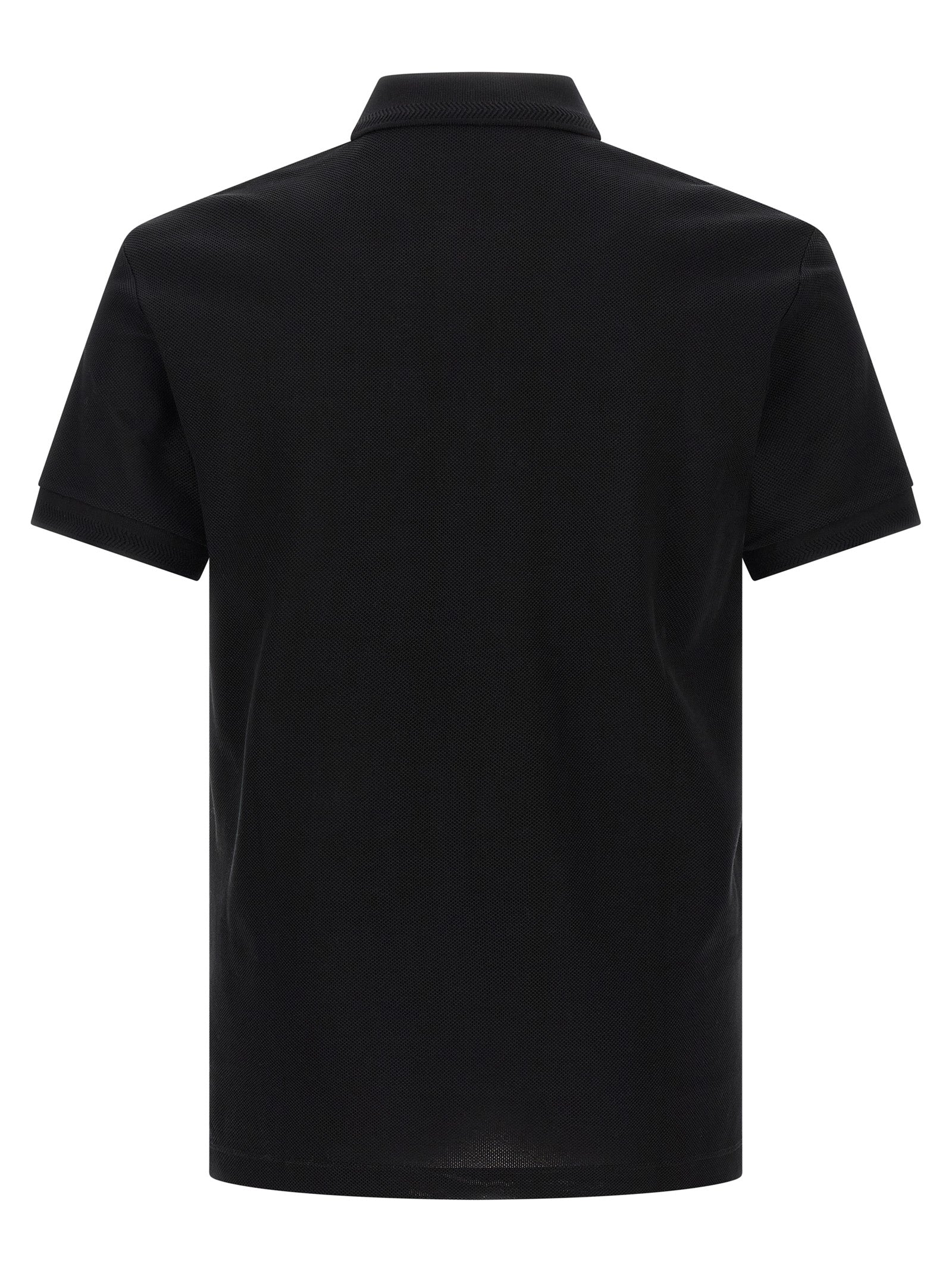 Burberry Black Cotton Polo Shirt