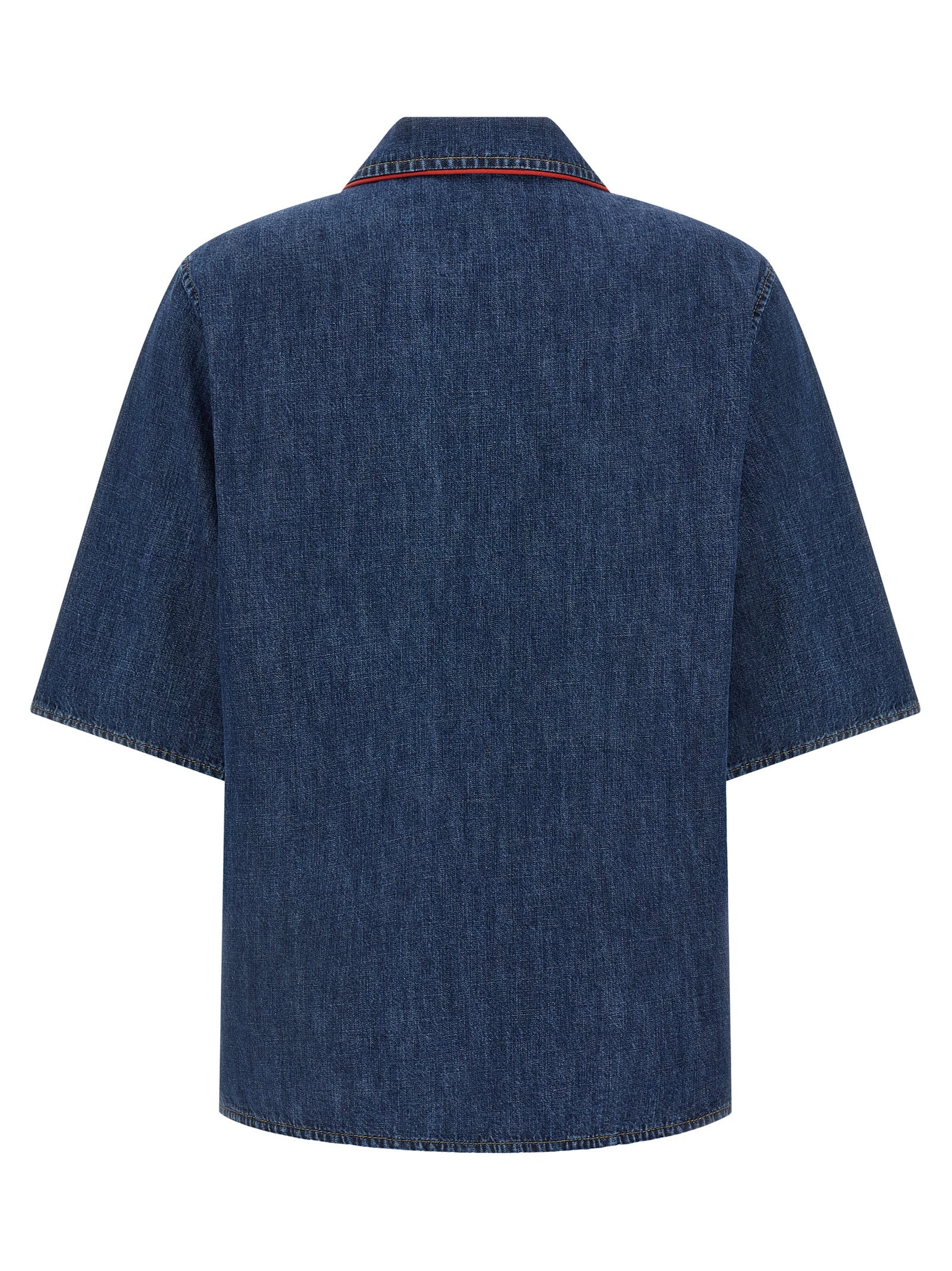 Valentino Garavani Blue Cotton Blouse