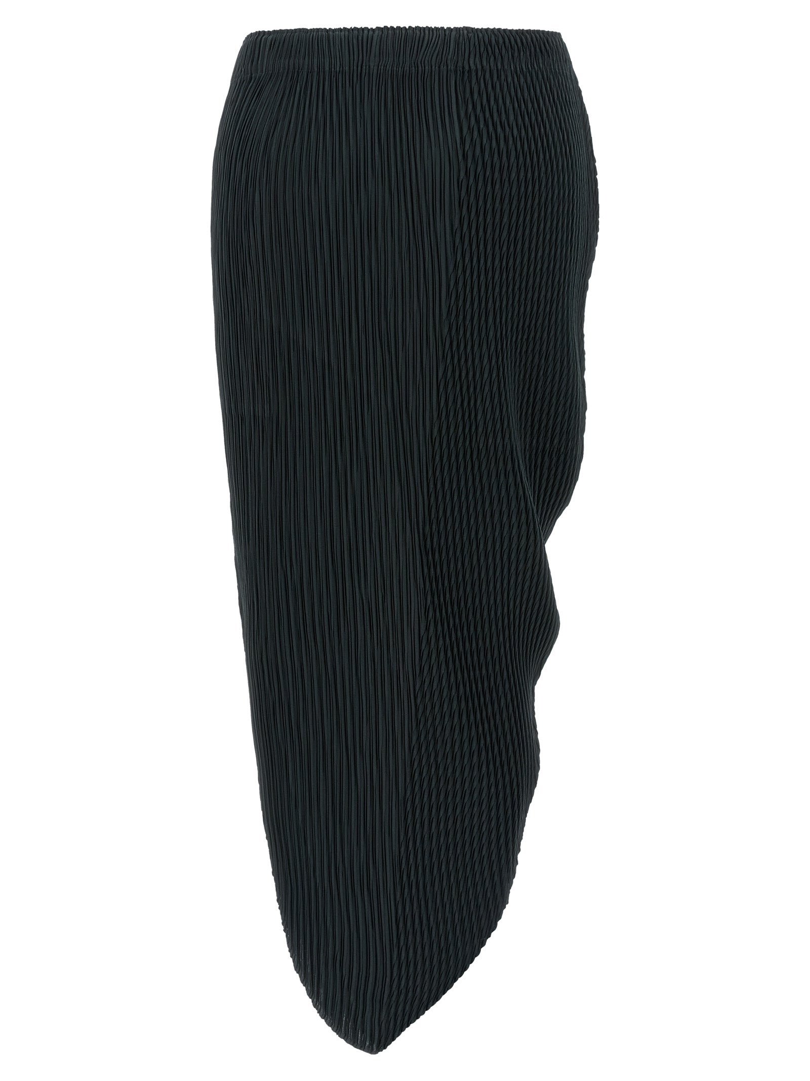 Issey Miyake Blue Polyester Midi Skirt