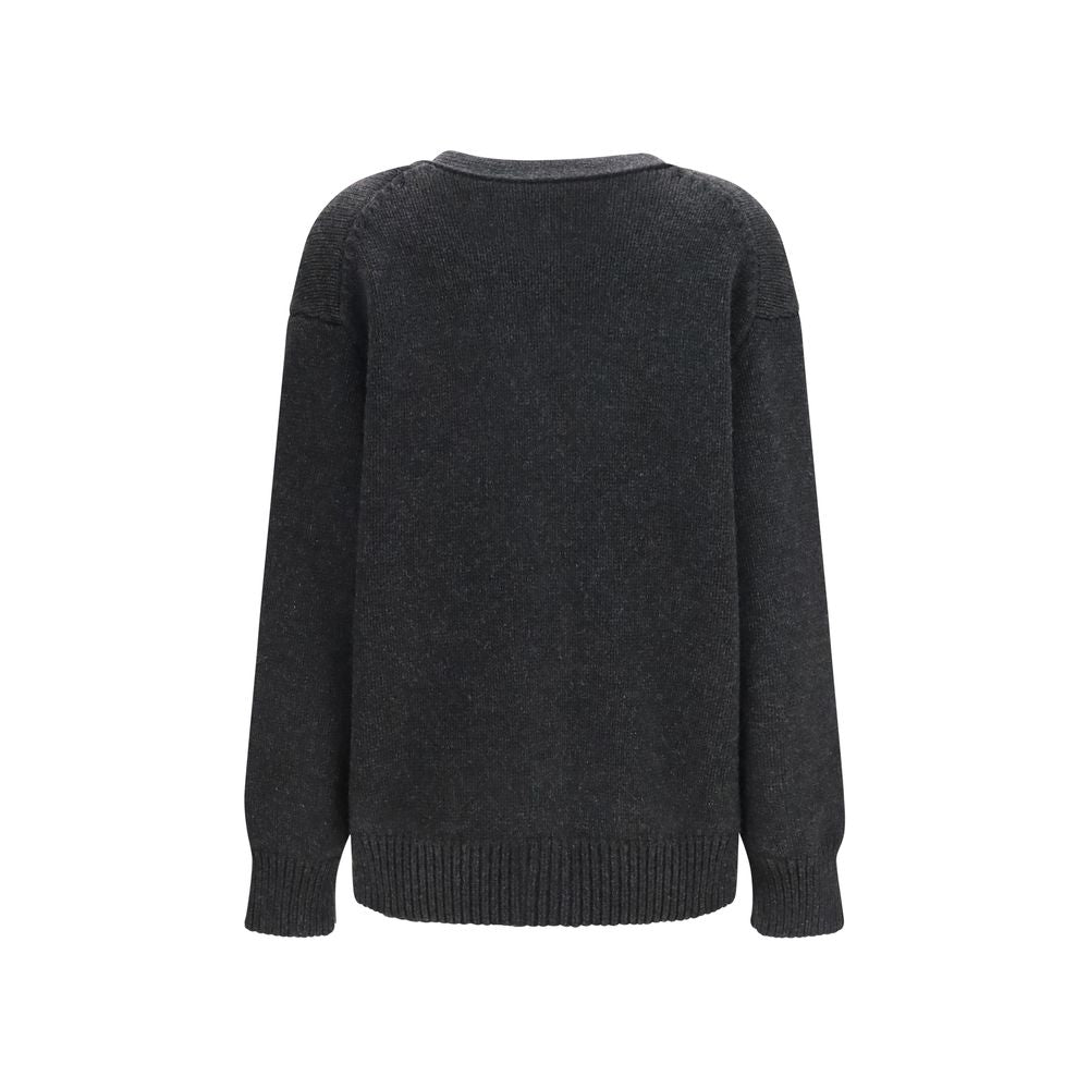 The Row Gray Cashmere Cardigan