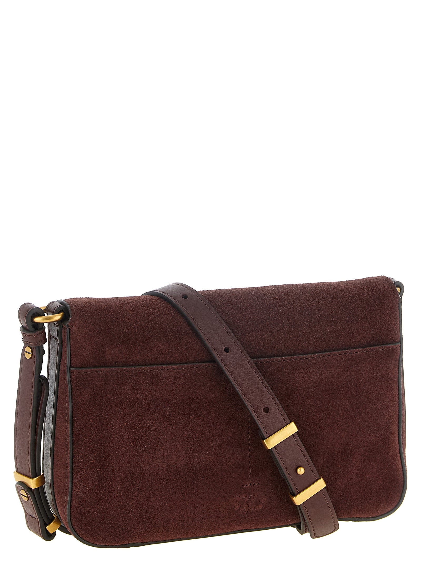 PINKO Bordeaux Calfskin Crossbody Bag
