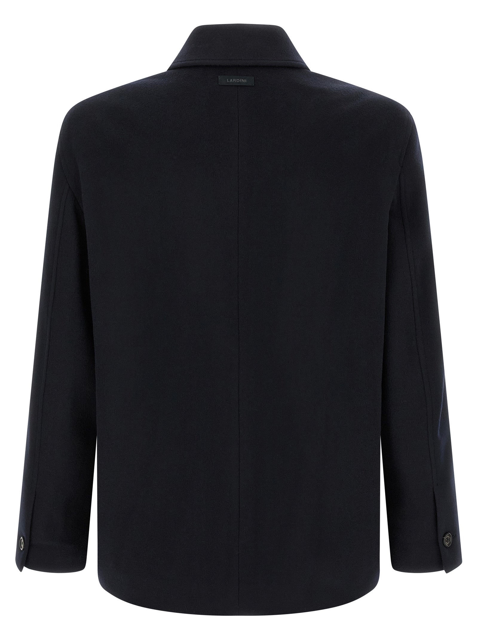Lardini Blue Cashmere Full-Length Jacket