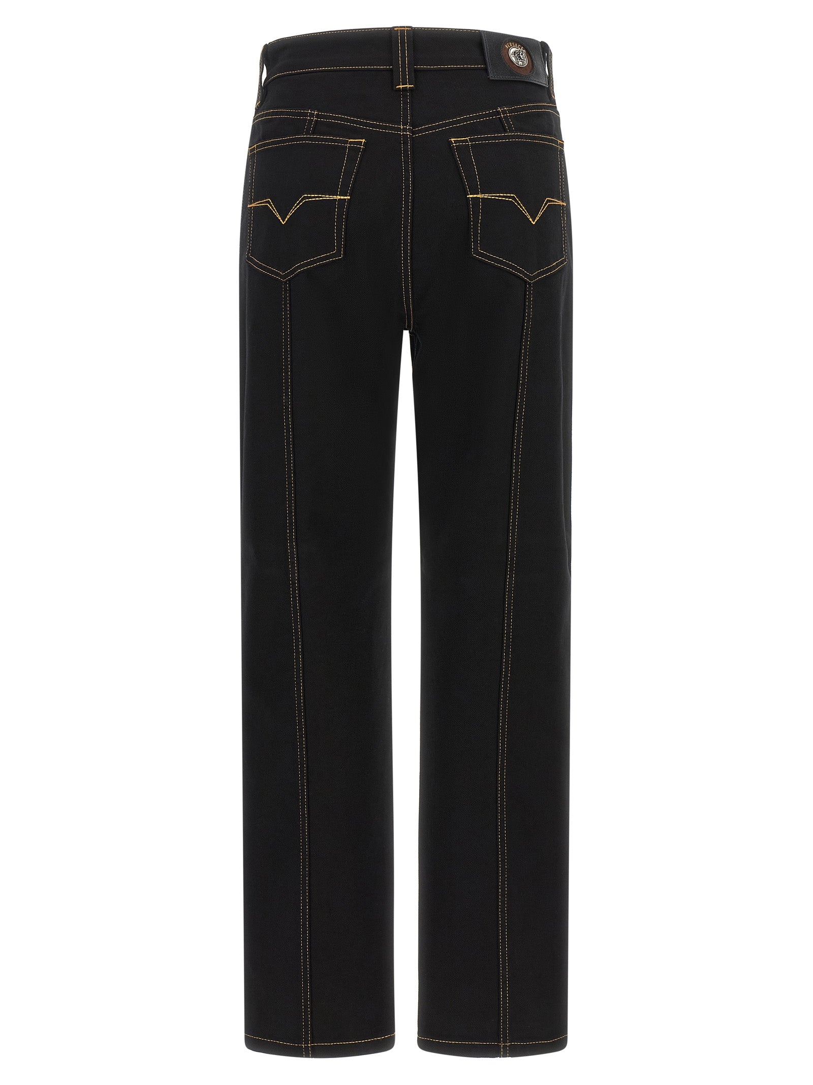 Versace Black Cotton High-Waisted Jean