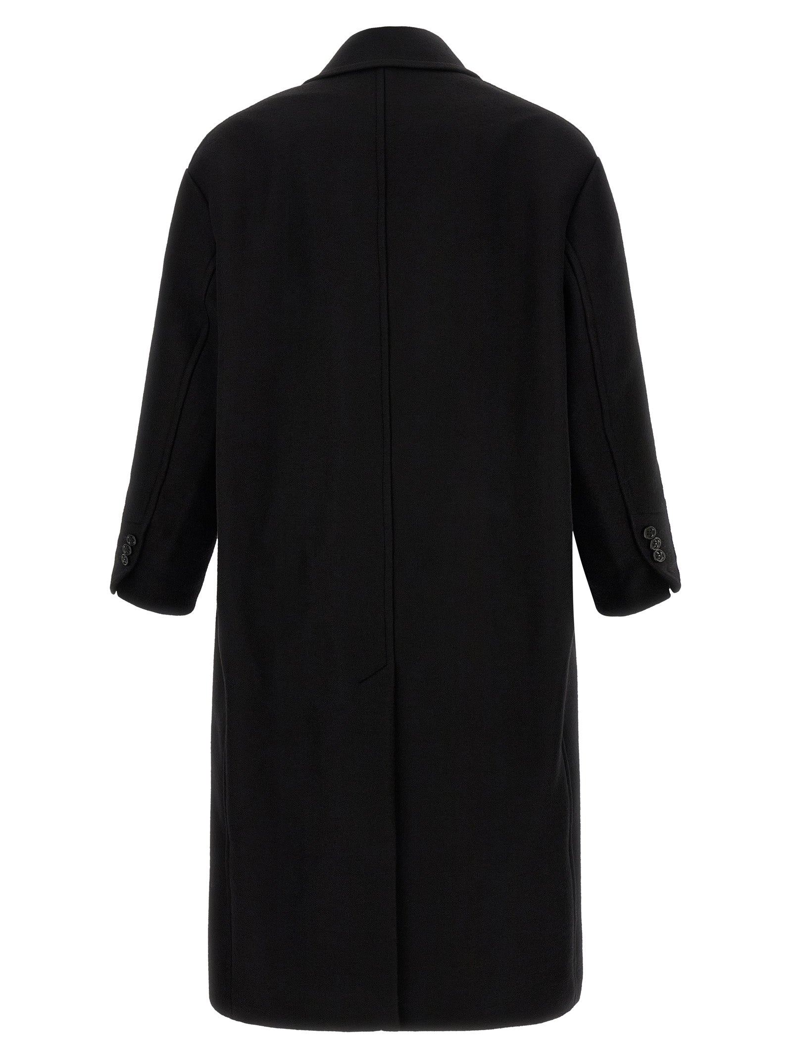 Ami Paris Black Wool Coat