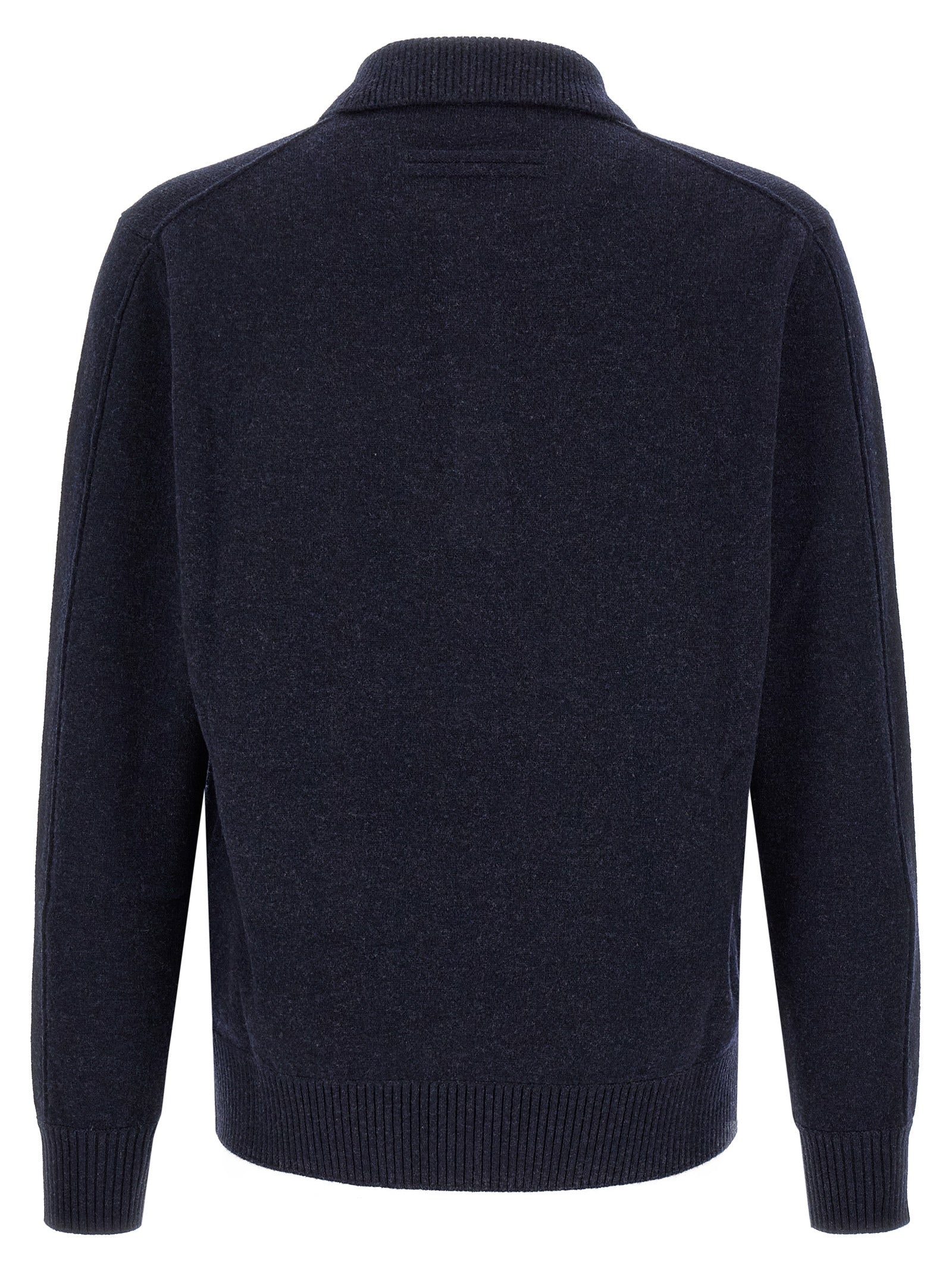 ZEGNA Blue Wool Polo Shirt