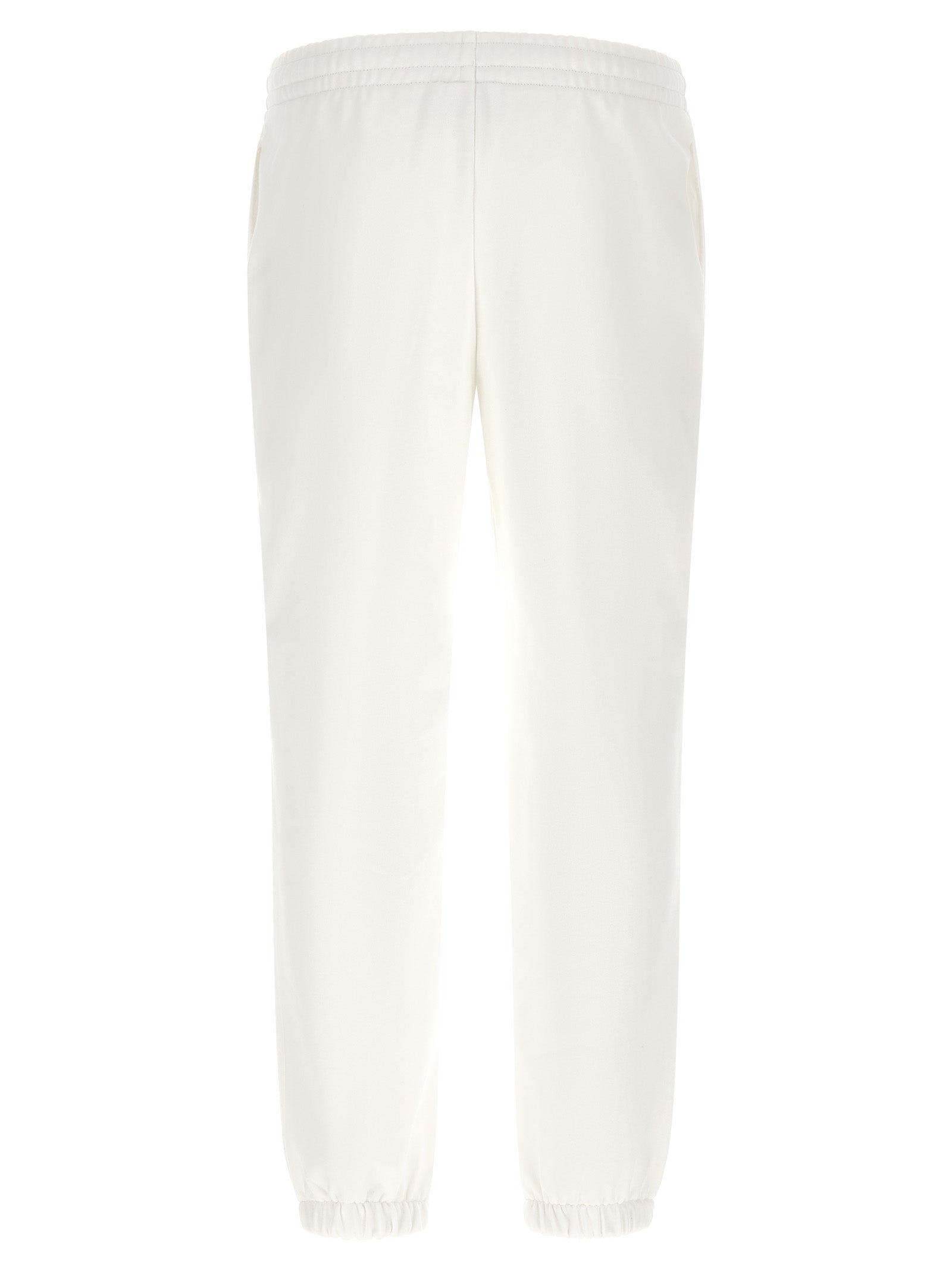 Lacoste White Cotton Joggers (Workout Pants)