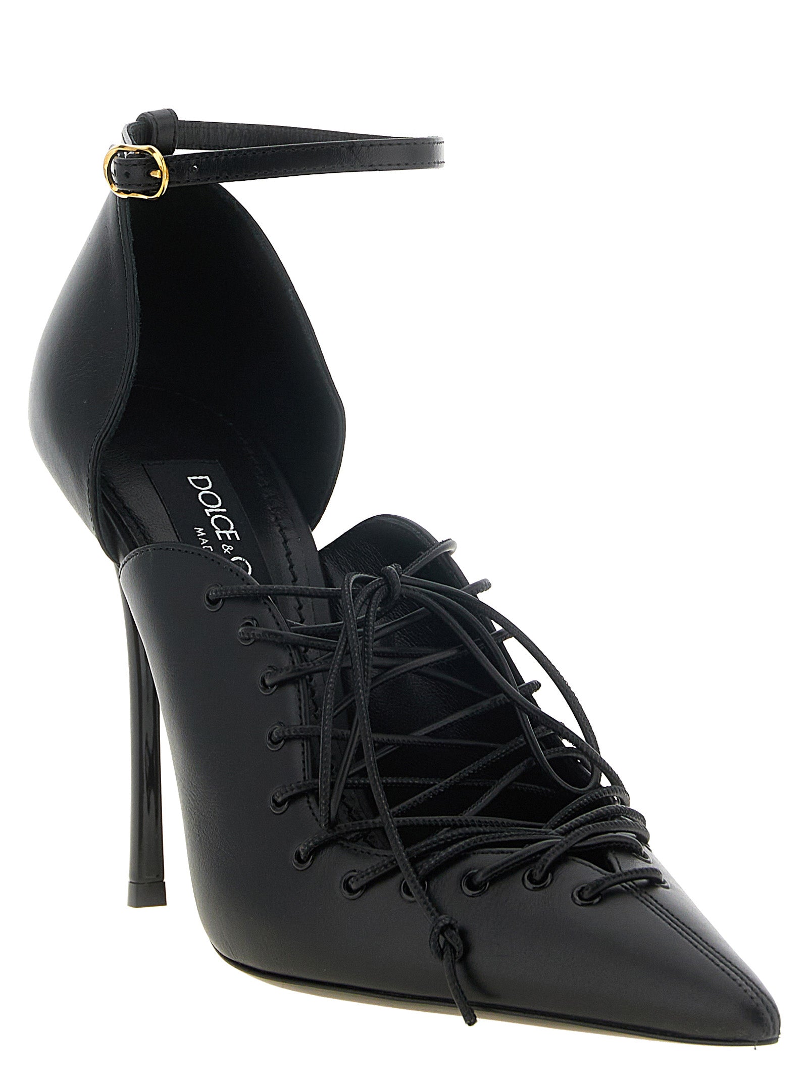 Dolce & Gabbana Black Calfskin High Heel Pumps
