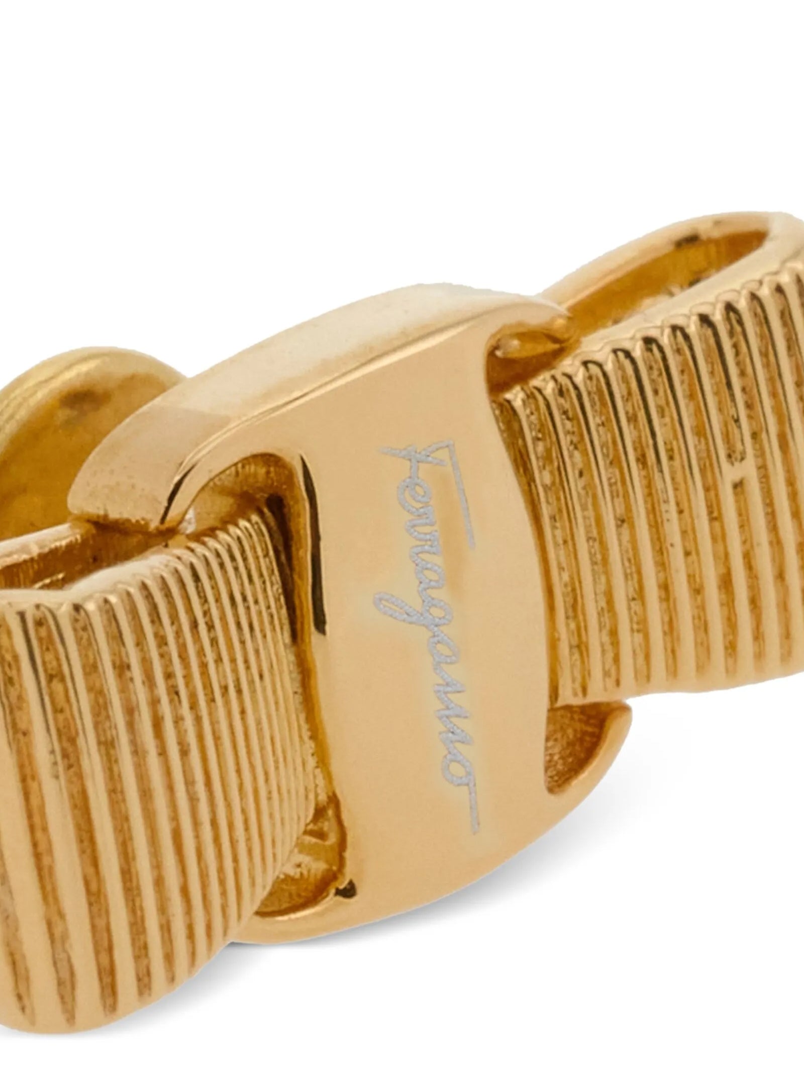 Ferragamo Gold Brass Earrings
