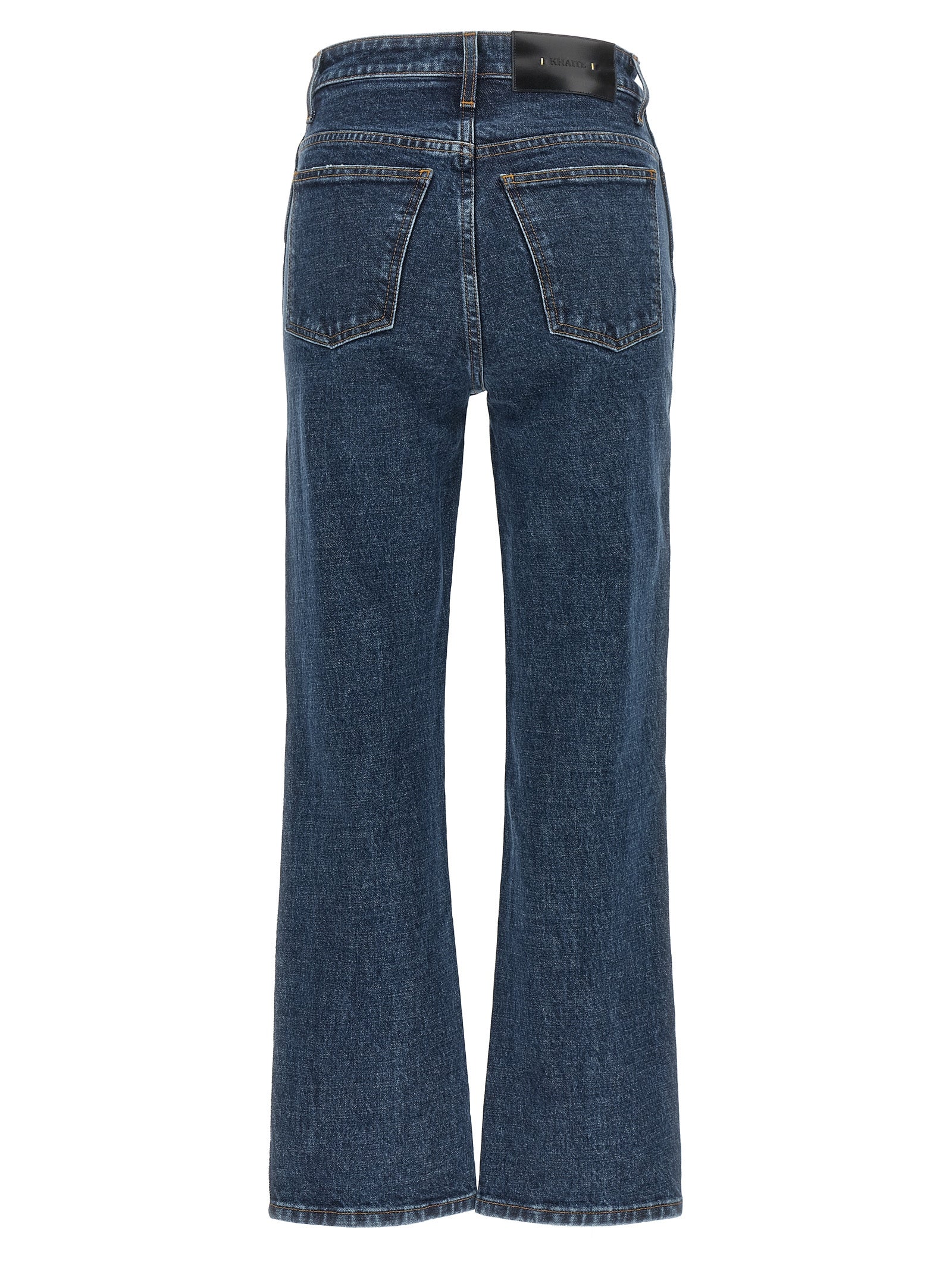 Khaite Blue Cotton Flared Jeans