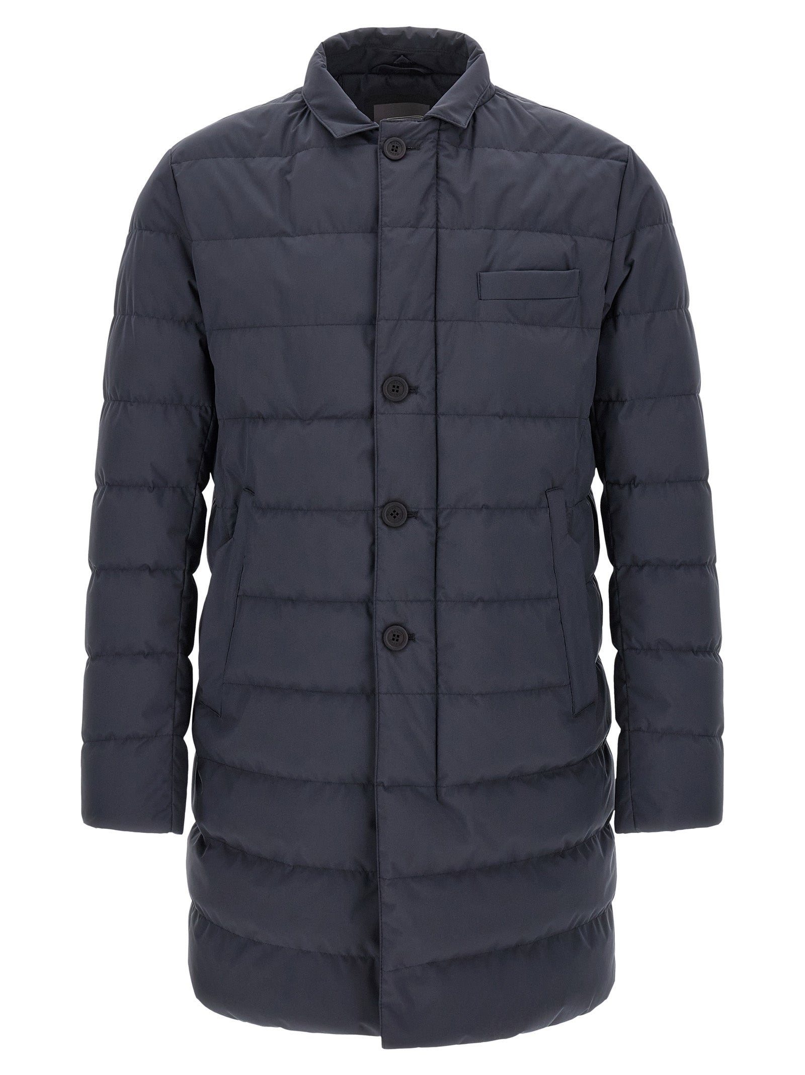 Herno Blue Polyester Full-Length Jacket