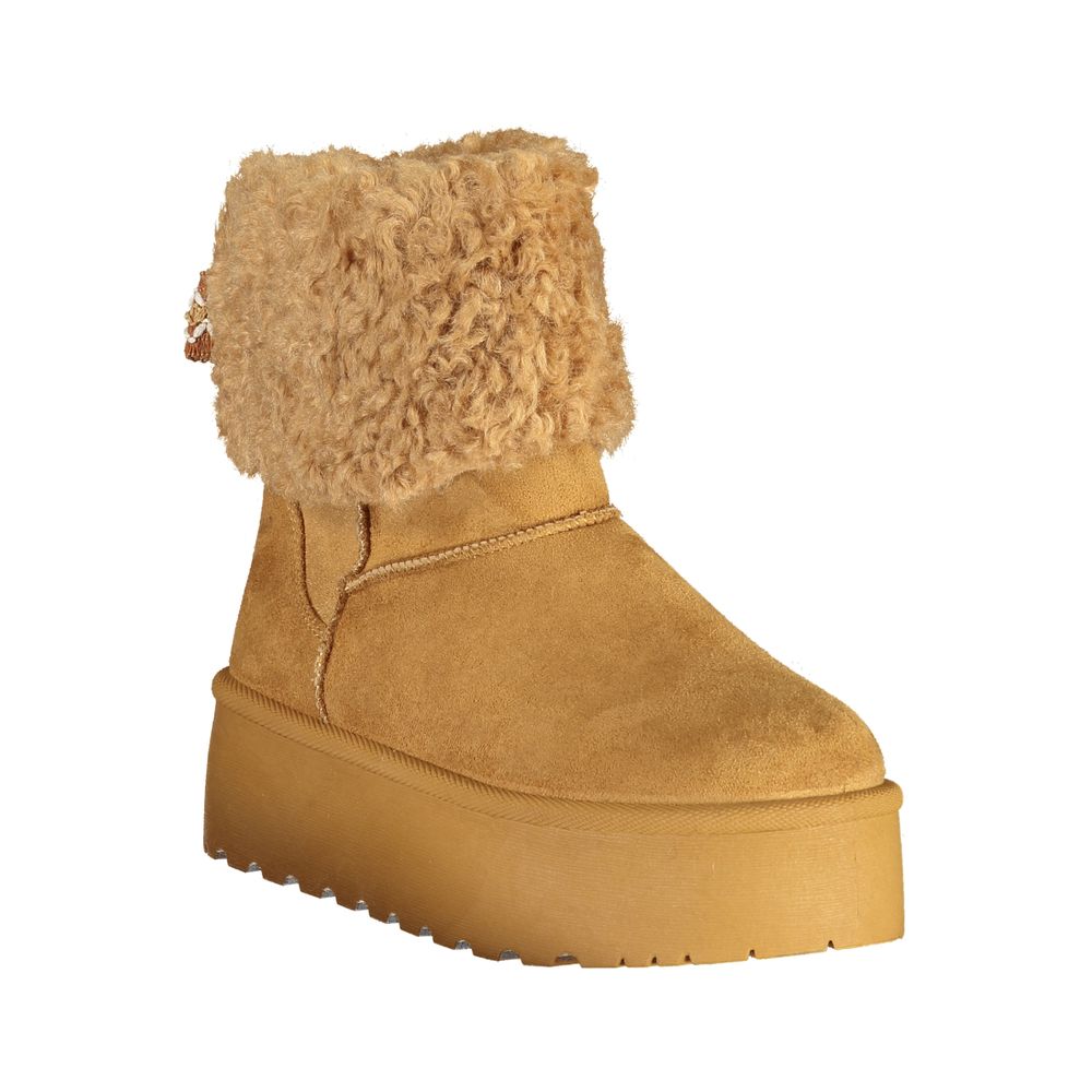 Laura Biagiotti Brown Polyurethane Women's Ankle Boot