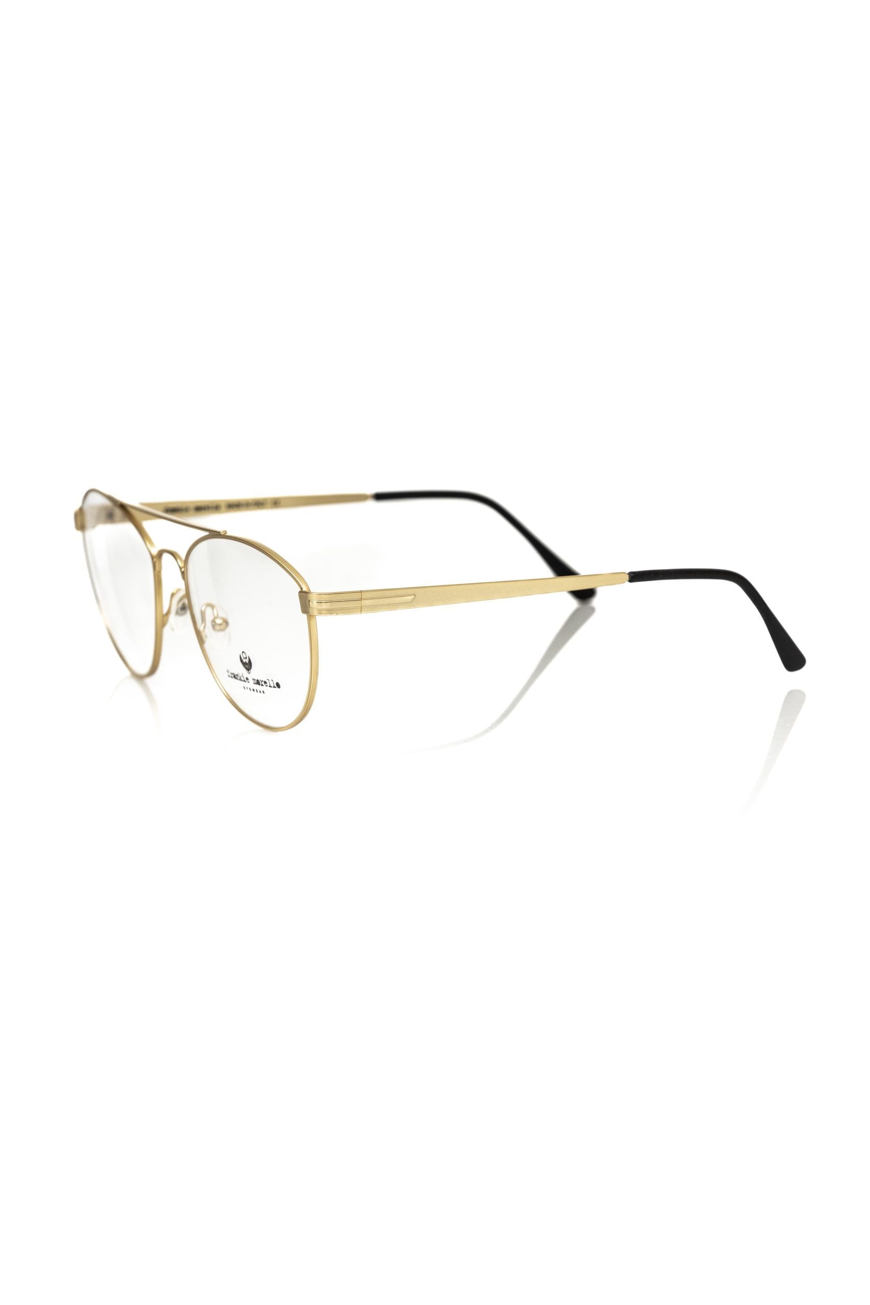 Frankie Morello Gold Metallic Men's Frame Aviator Eyeglasses