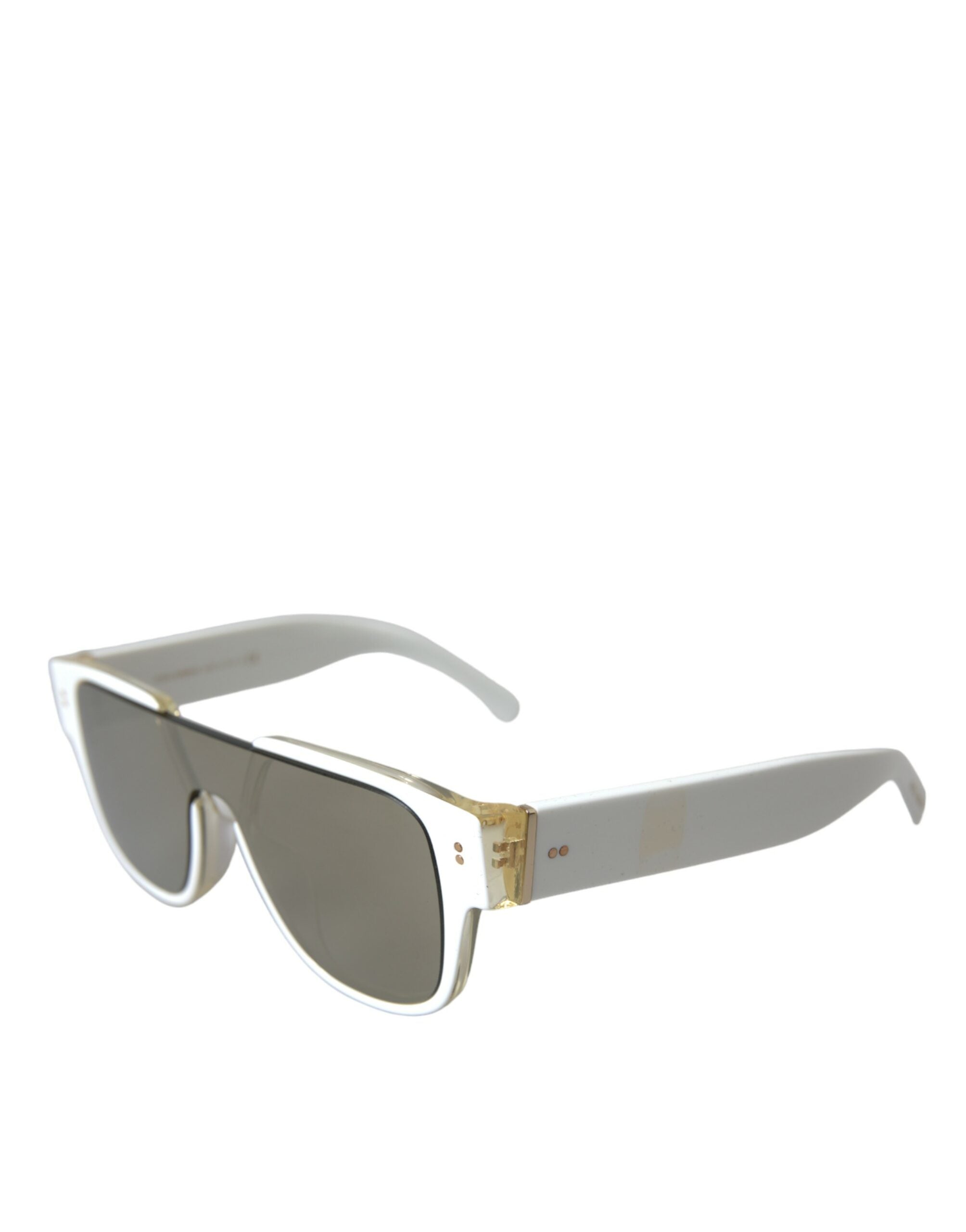 Dolce & Gabbana White Acetate Mirror Lenses DG4356 Sunglasses