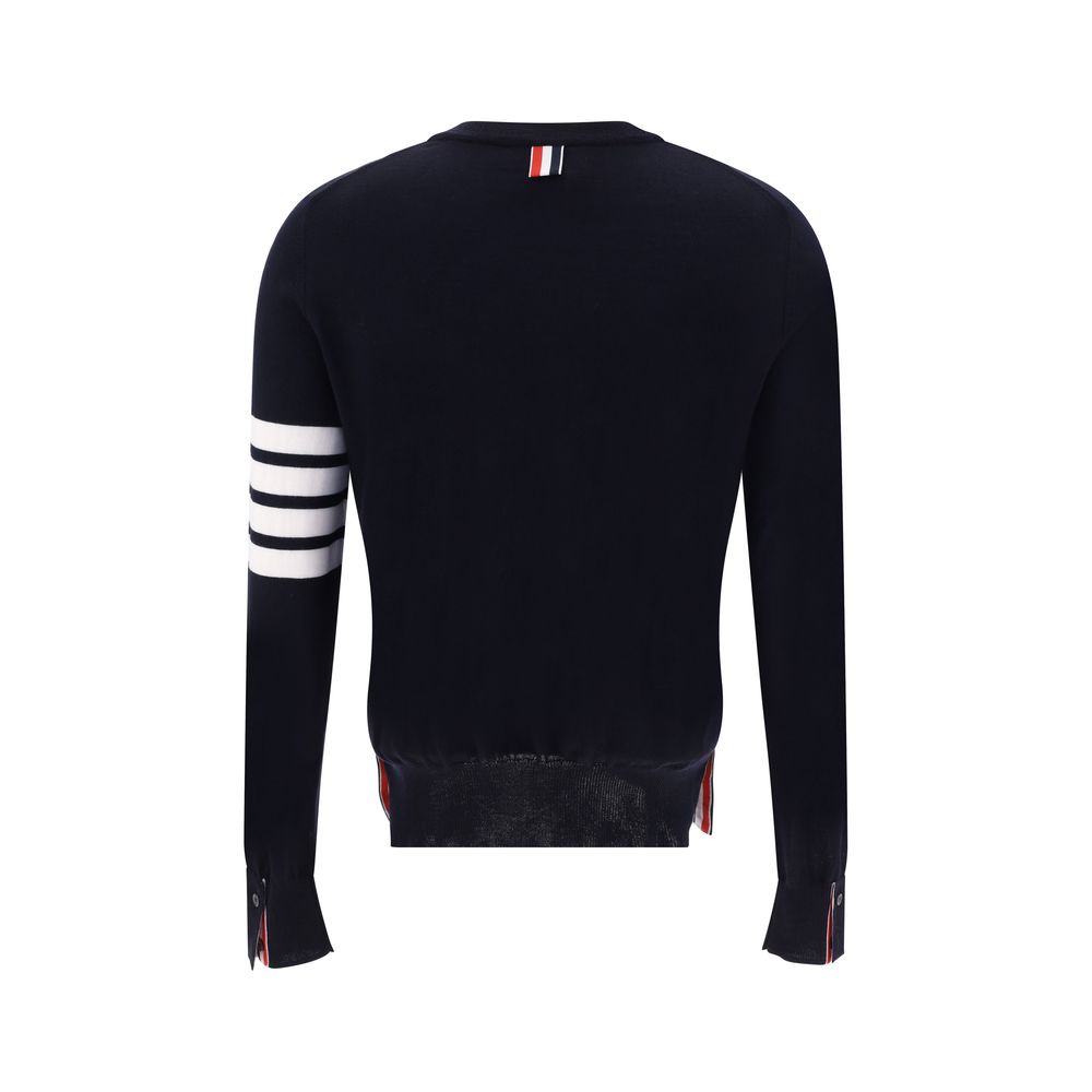 Thom Browne Blue Fleece Wool Sweatshirt