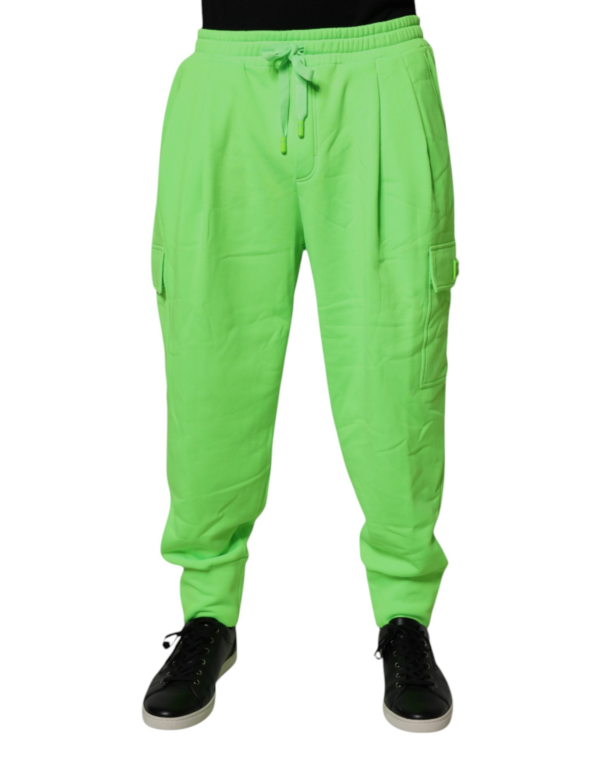 Dolce & Gabbana Neon Green Cargo Jogger Men Sweatpants Pants