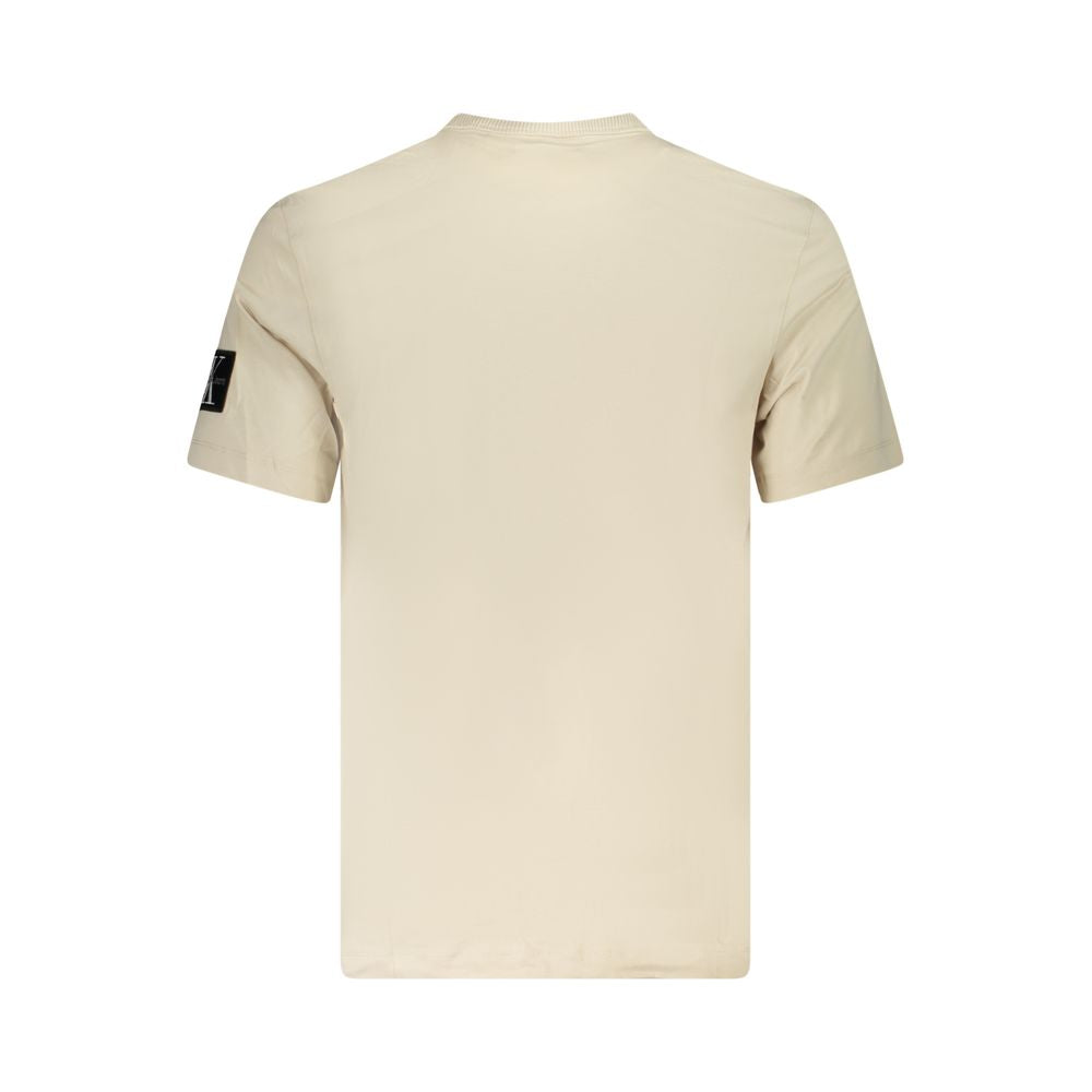 Calvin Klein Beige Cotton Men T-Shirt