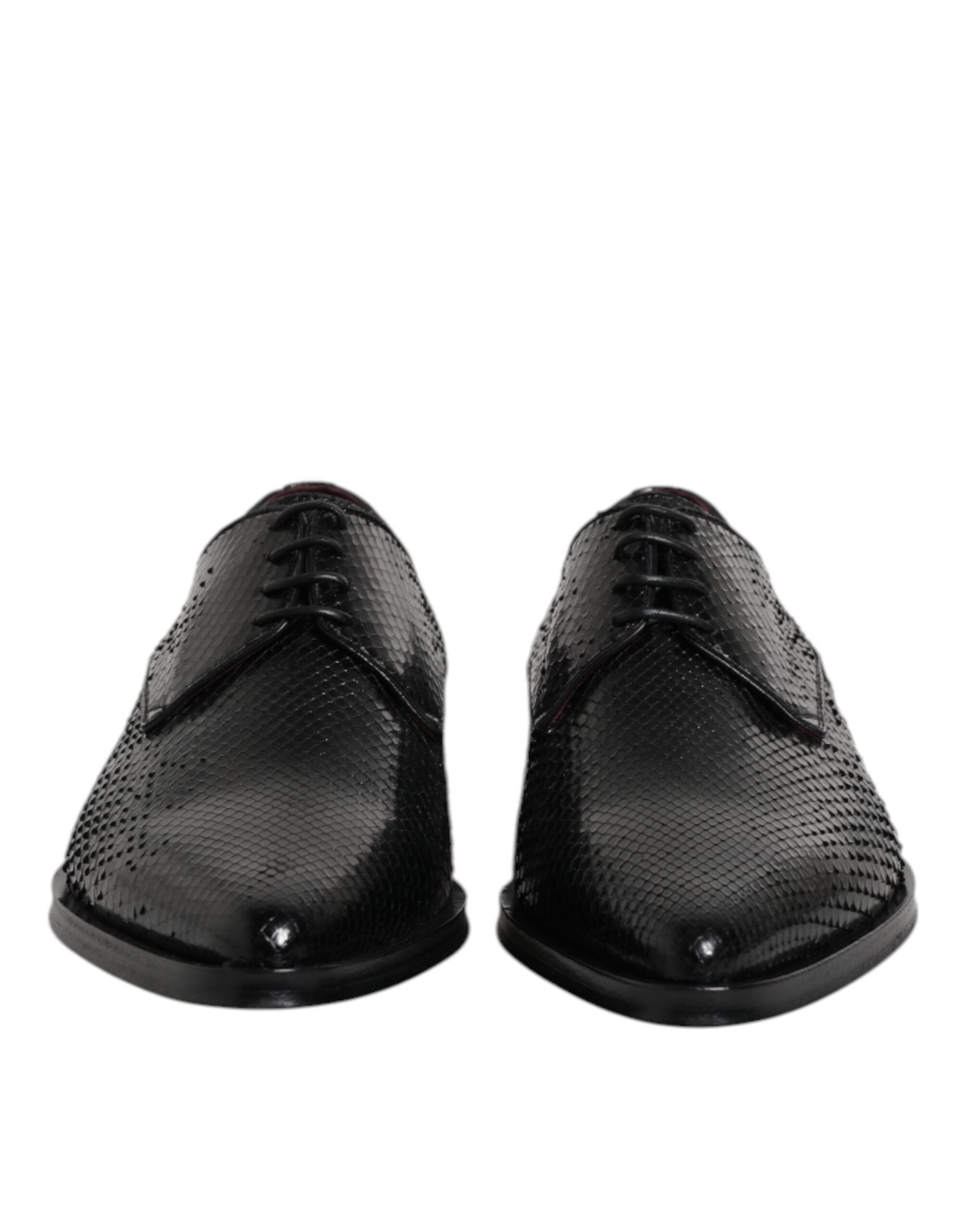 Dolce & Gabbana Black Leather Lace Up Dress Men Derby Shoes