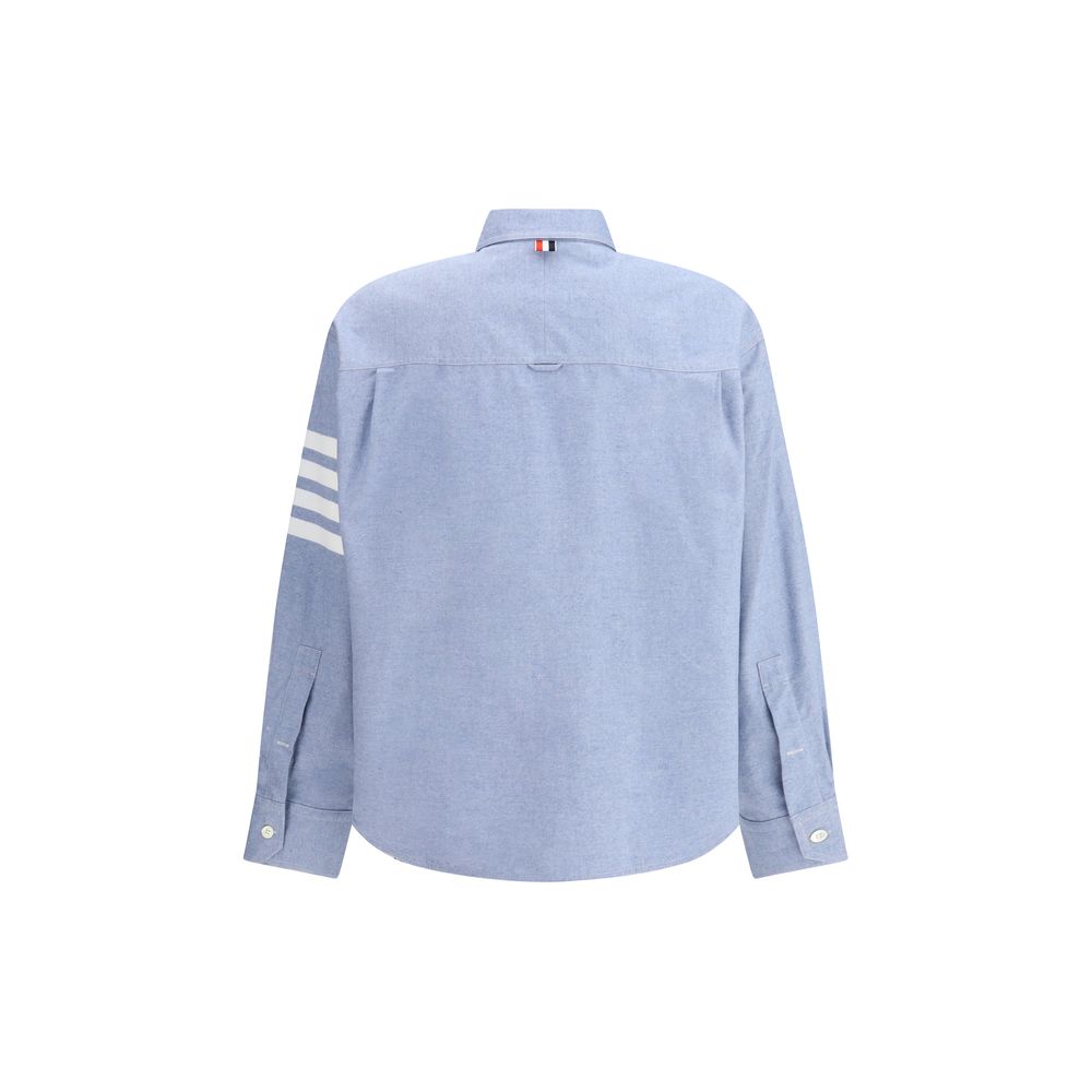 Thom Browne Blue Cotton Pattern Shirt