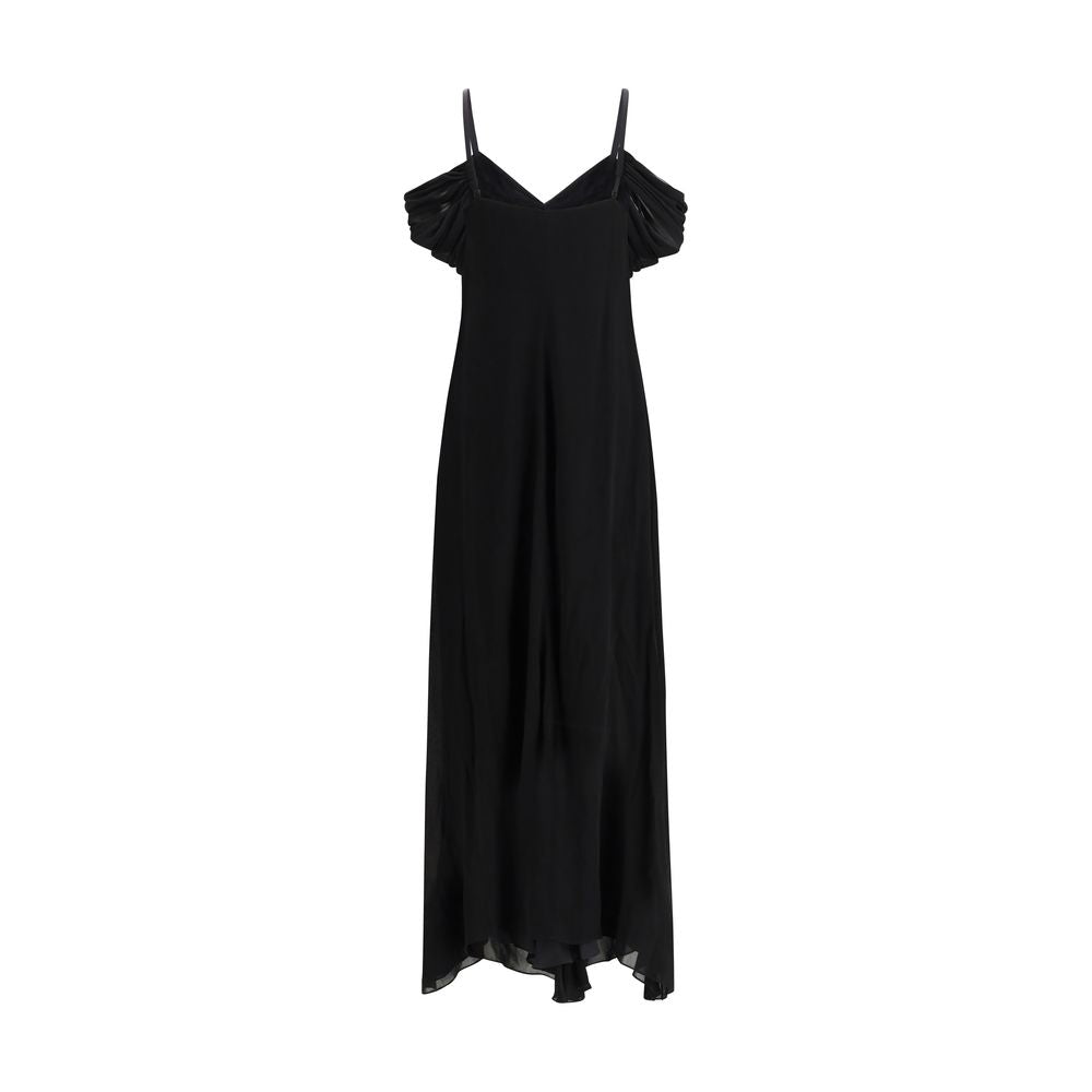 Saint Laurent Black Viscose Casual Dress