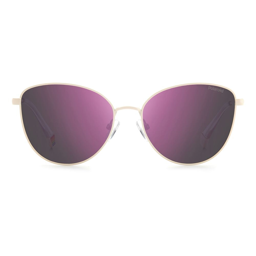 Polaroid Beige Stainless Steel Sunglasses